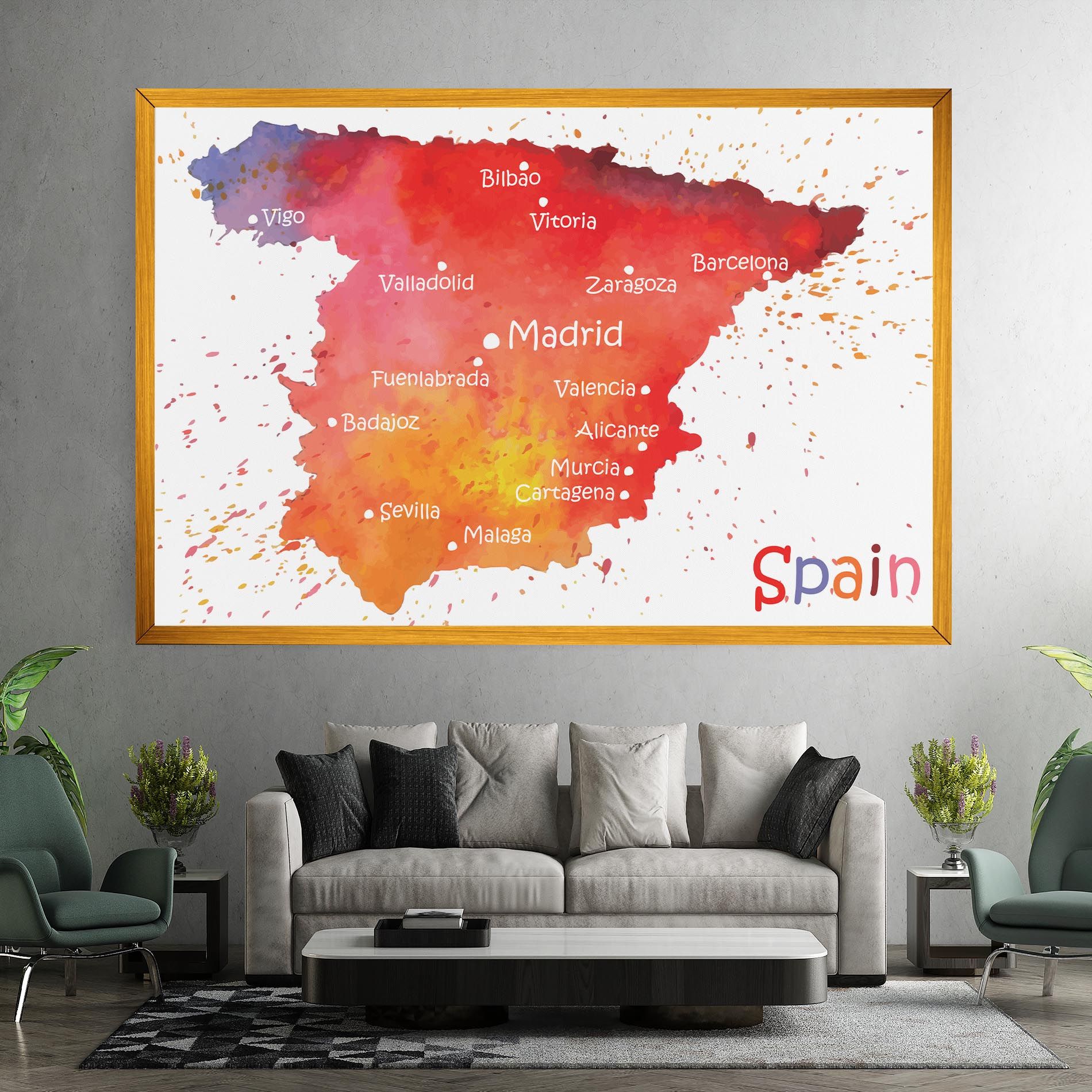 Spain Map mockup 7