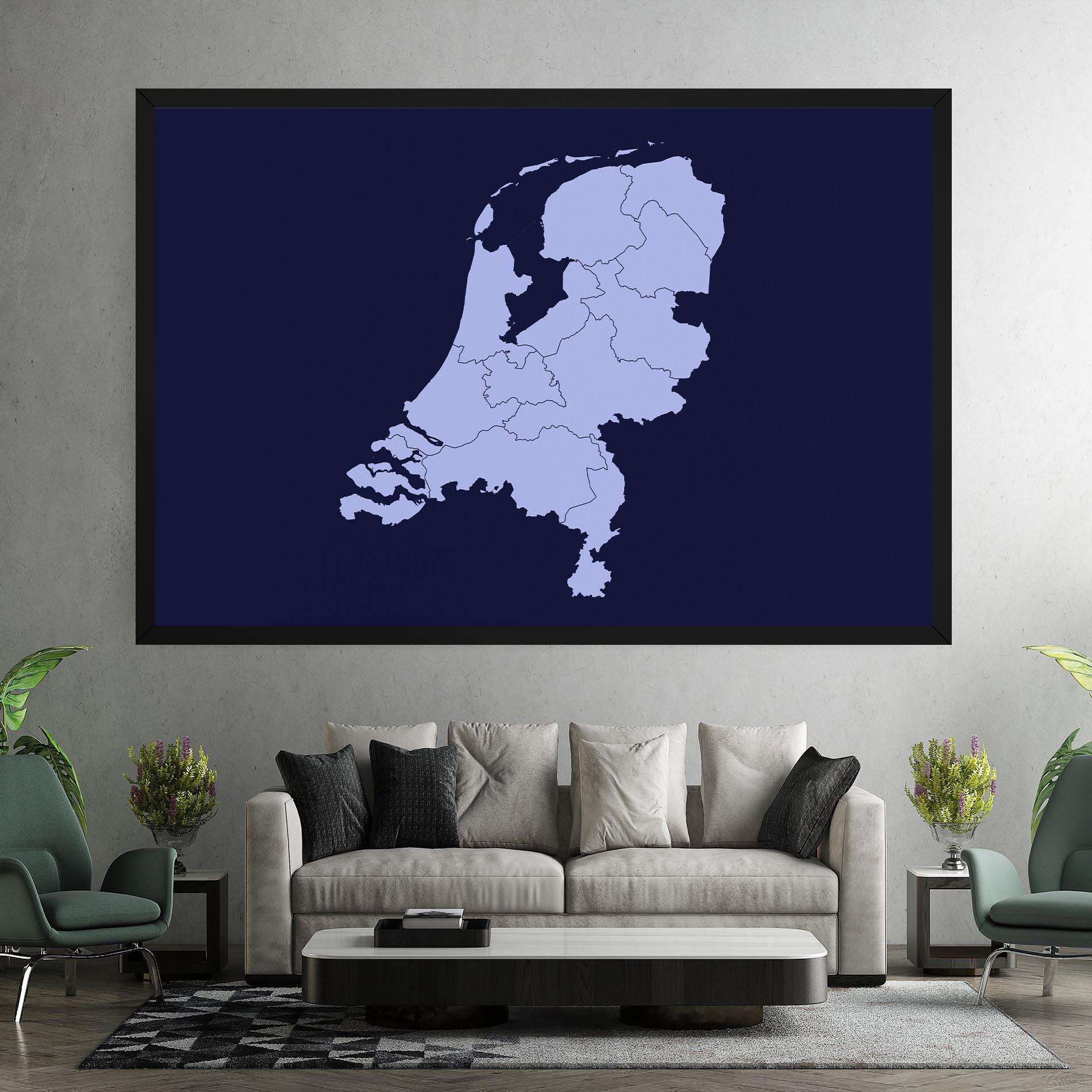 Leinwandbild Netherlands Map mockup 7