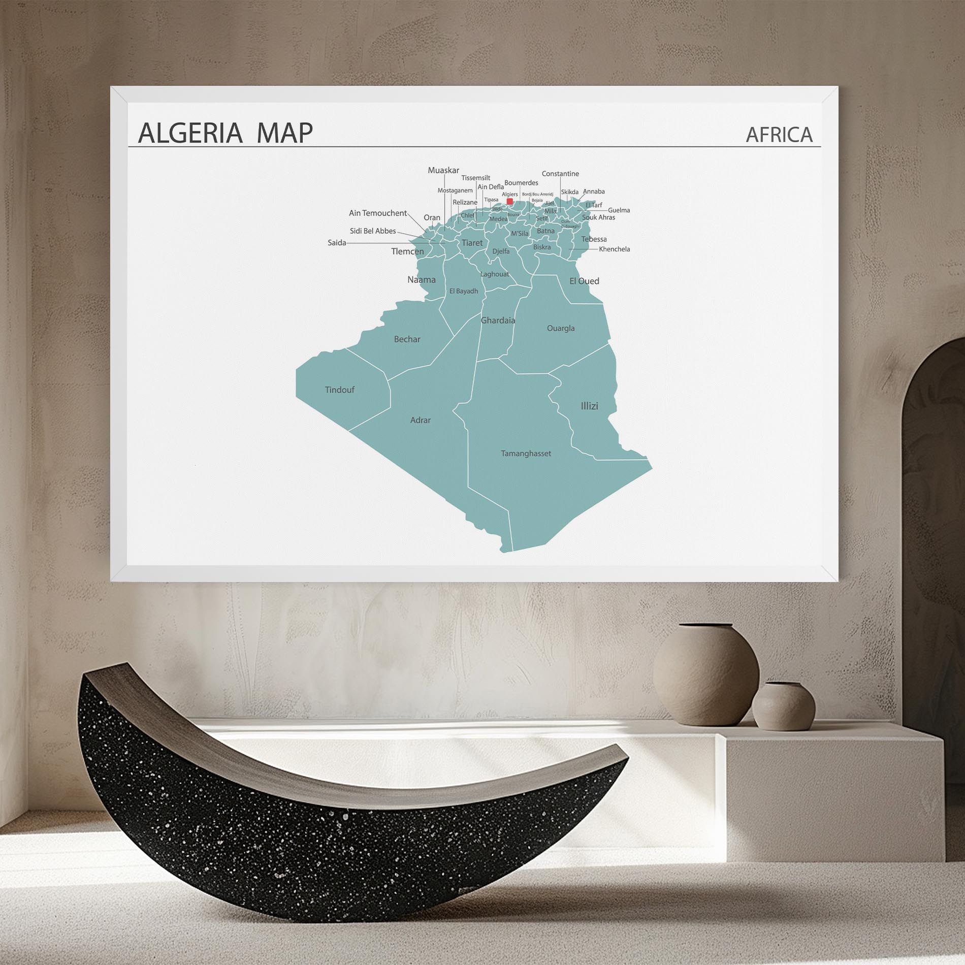 Algeria Map mockup 8