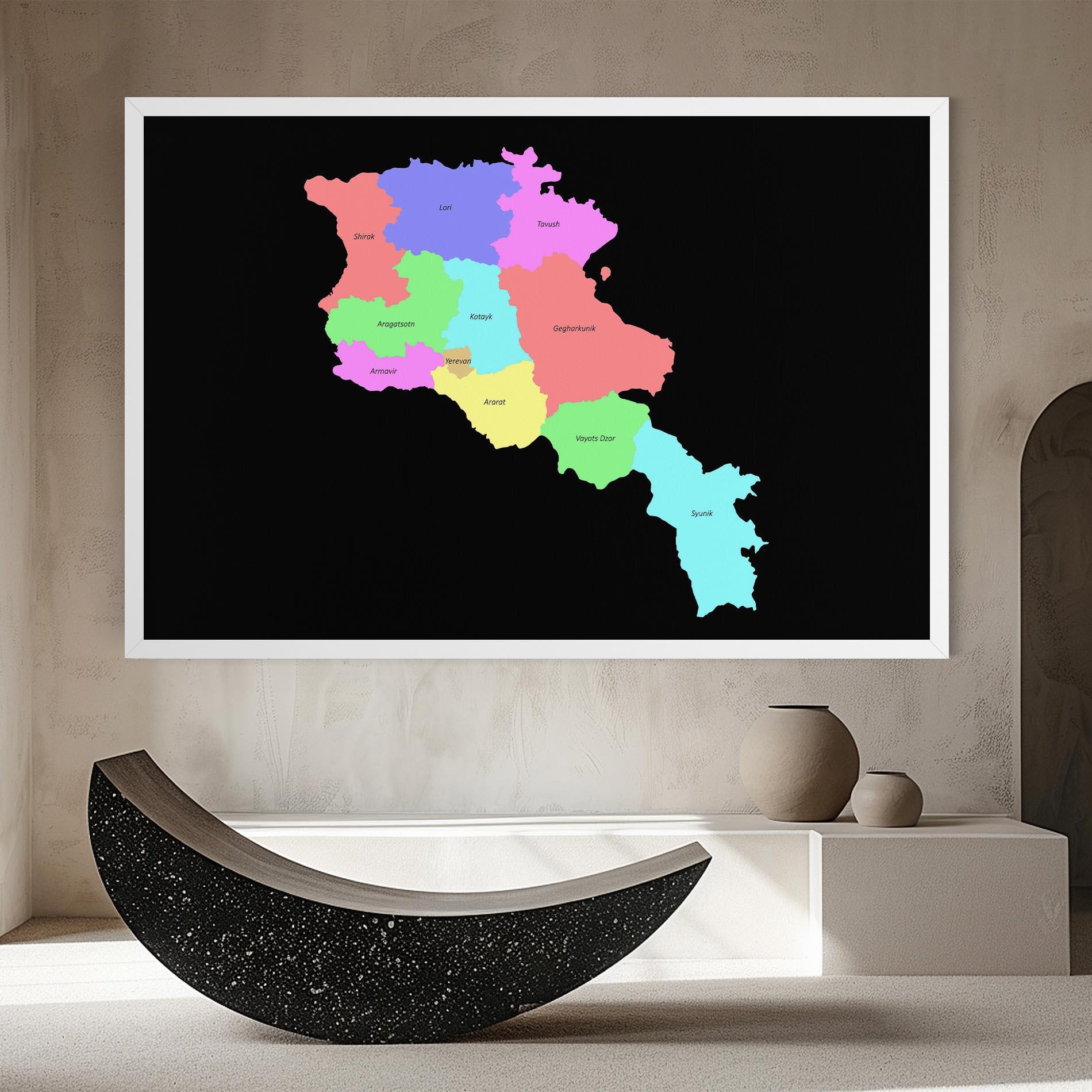 Leinwandbild Armenia Map mockup 8