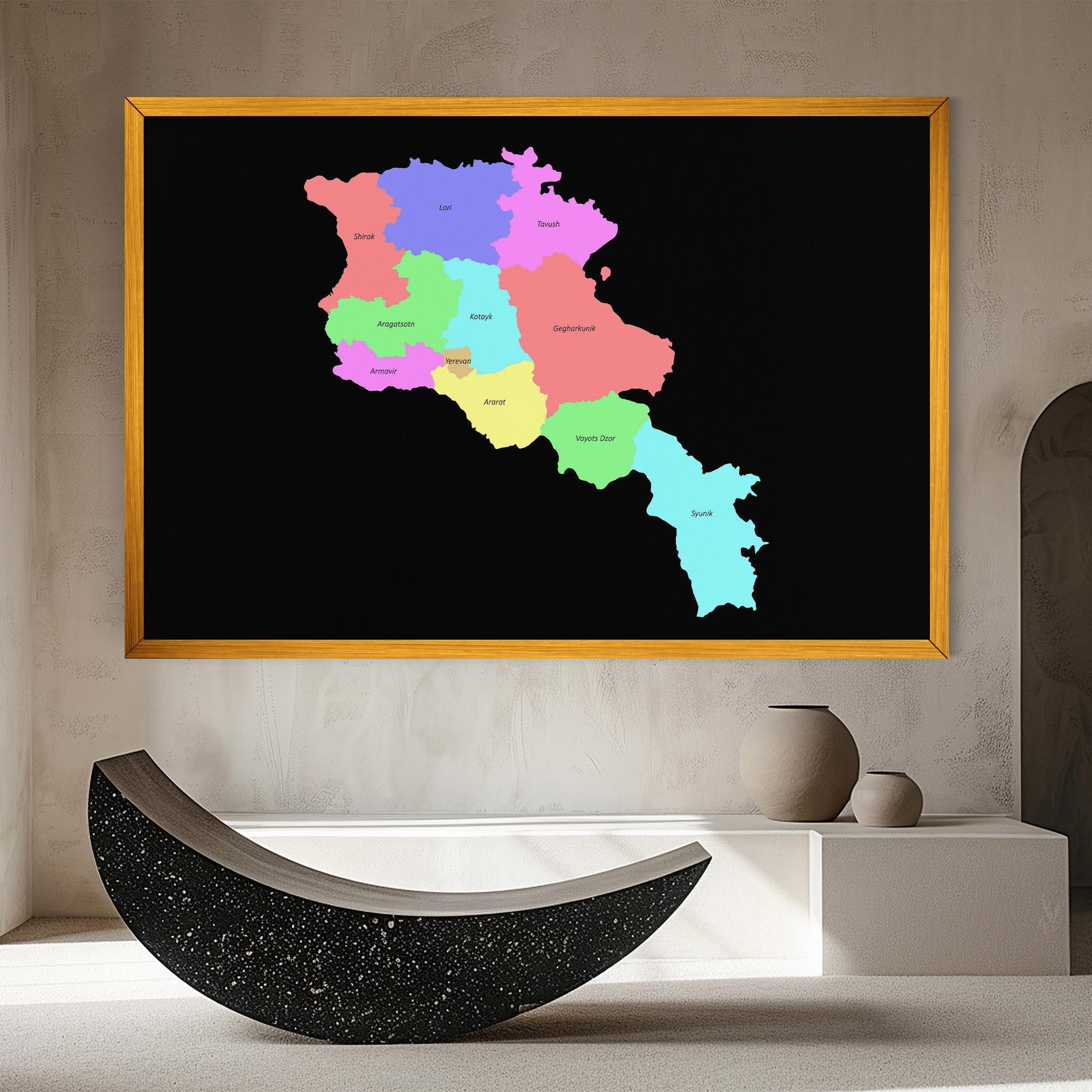 Leinwandbild Armenia Map mockup 8