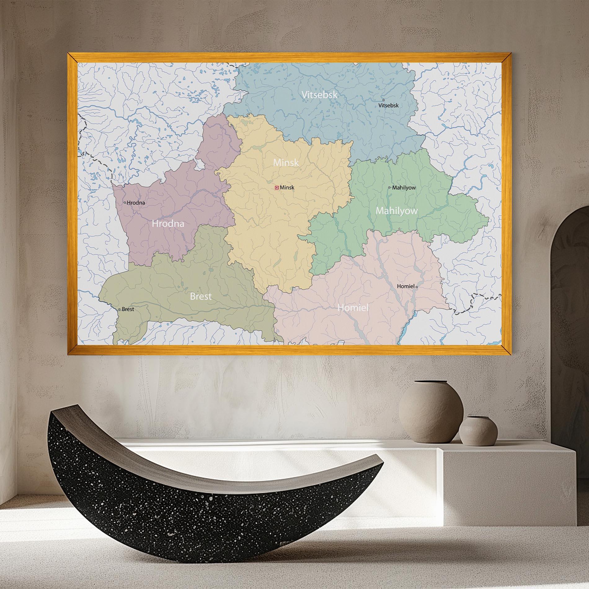 Leinwandbild Belarus Map mockup 8