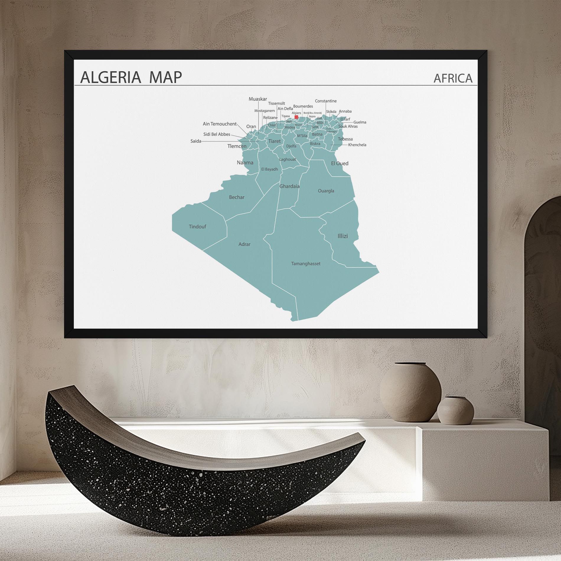 Algeria Map mockup 8