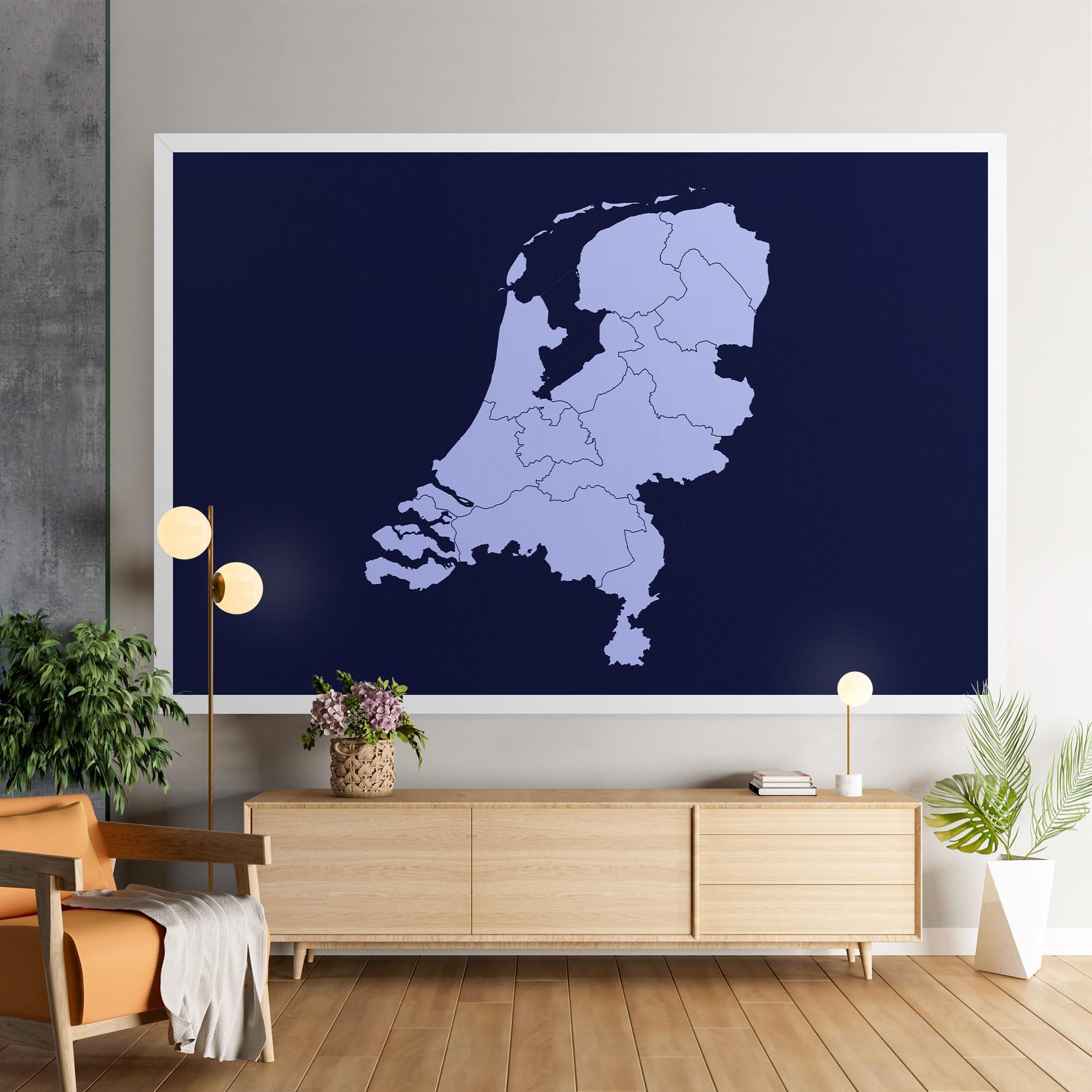 Leinwandbild Netherlands Map mockup 9