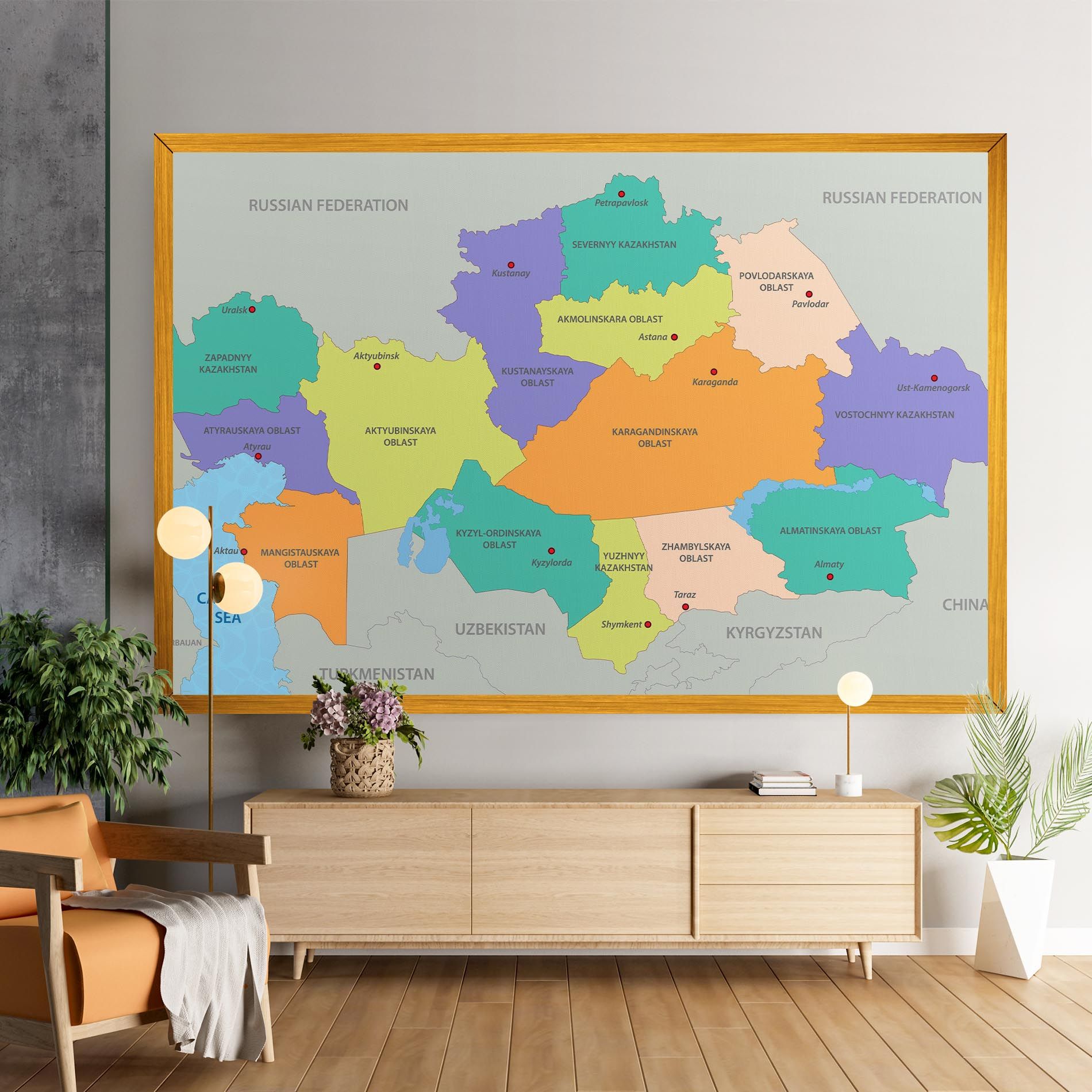 Kazakhstan Color Map mockup 9