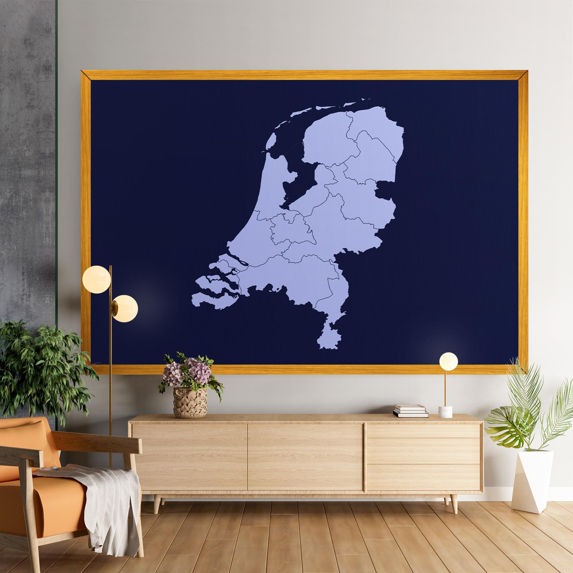 Leinwandbild Netherlands Map mockup 9