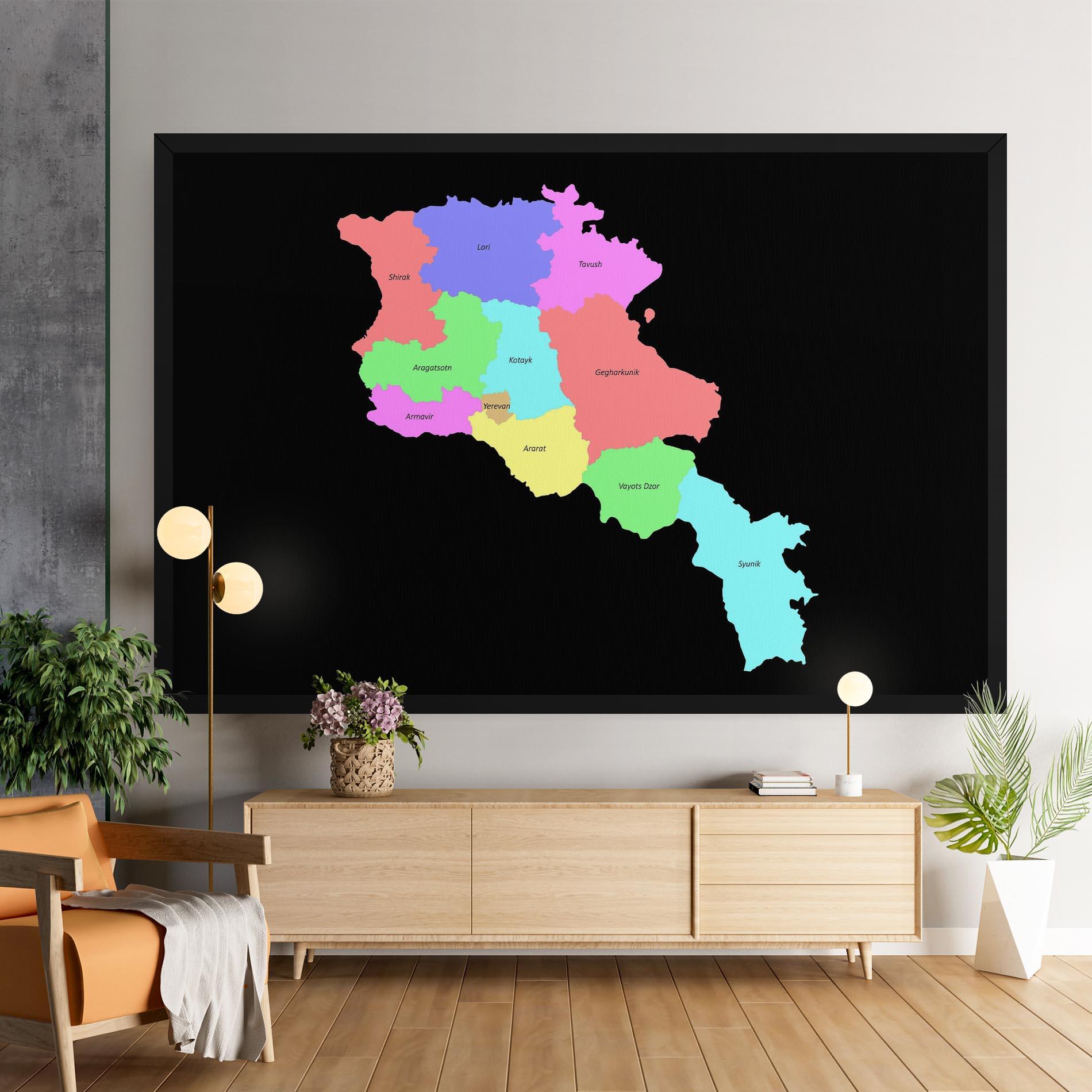 Leinwandbild Armenia Map mockup 9