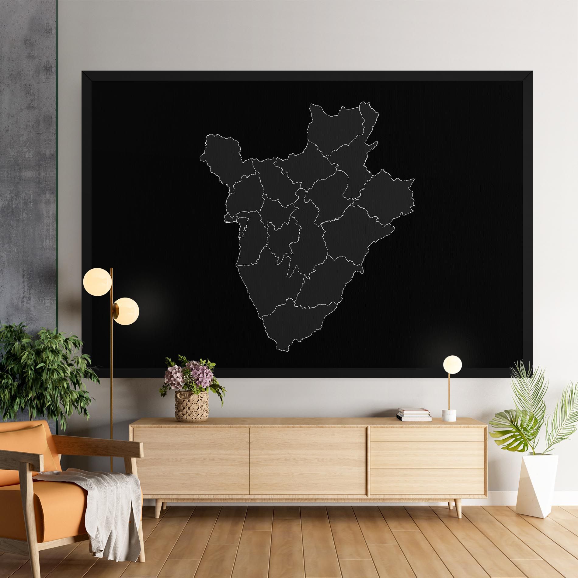 Burundi Grey Map mockup 9