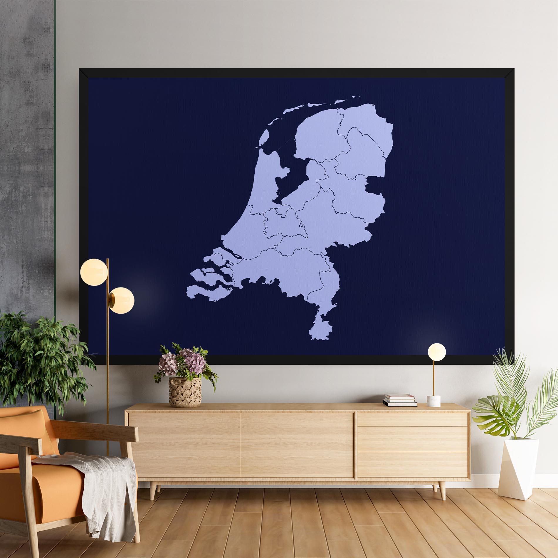 Leinwandbild Netherlands Map mockup 9