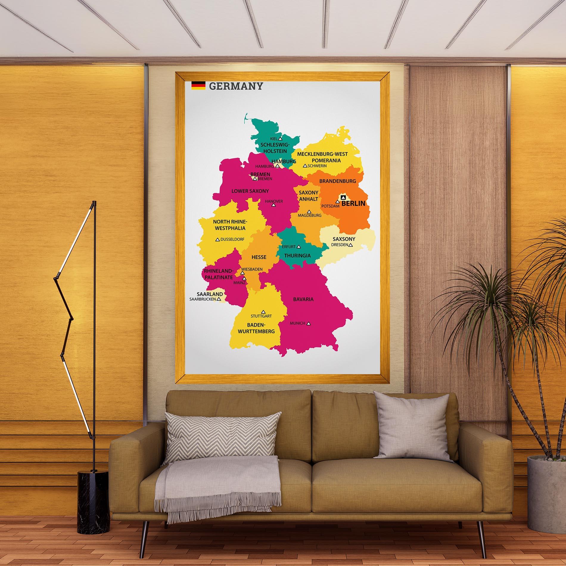 Leinwandbild Germany Color Map mockup 9