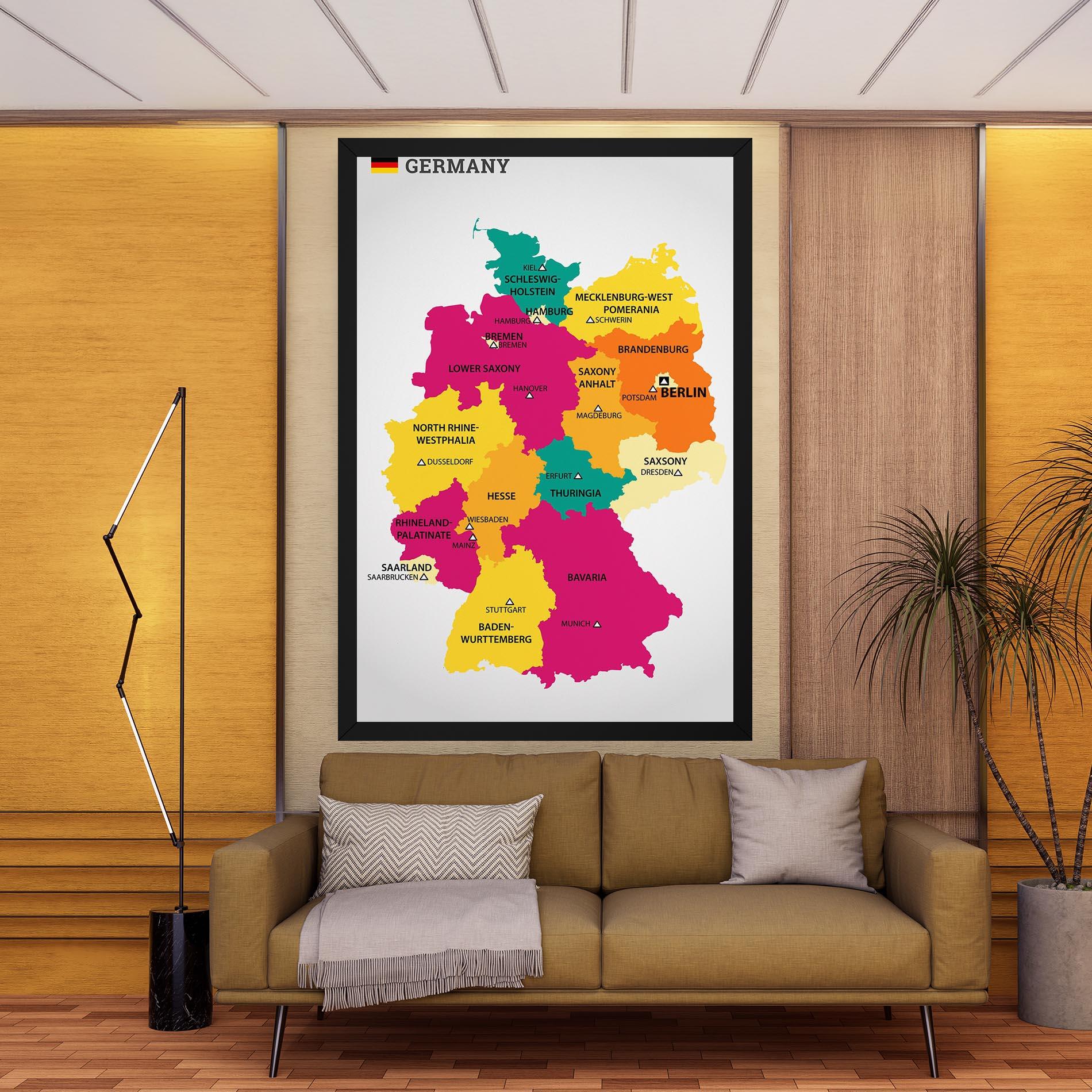 Leinwandbild Germany Color Map mockup 9