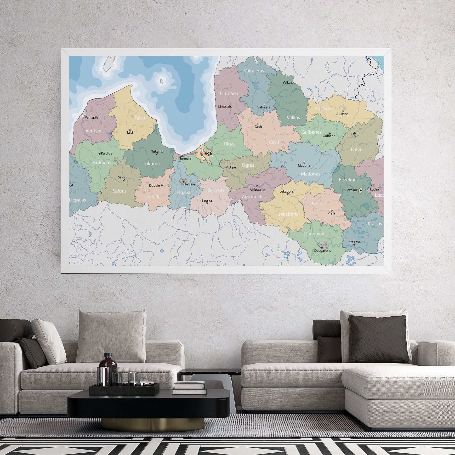 Latvia Color Map mockup 2