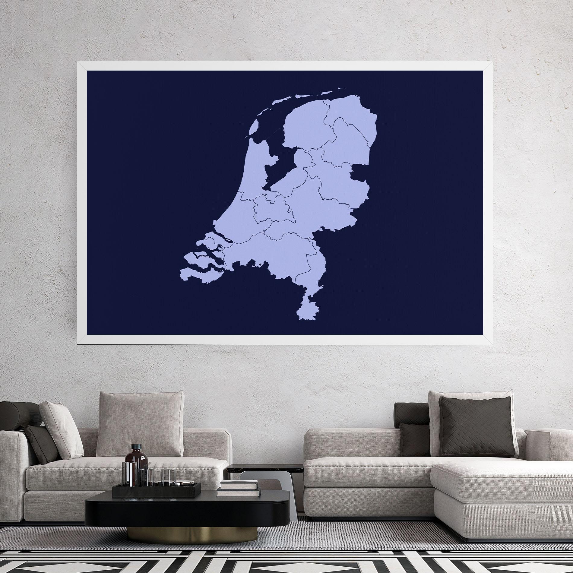 Leinwandbild Netherlands Map mockup 2