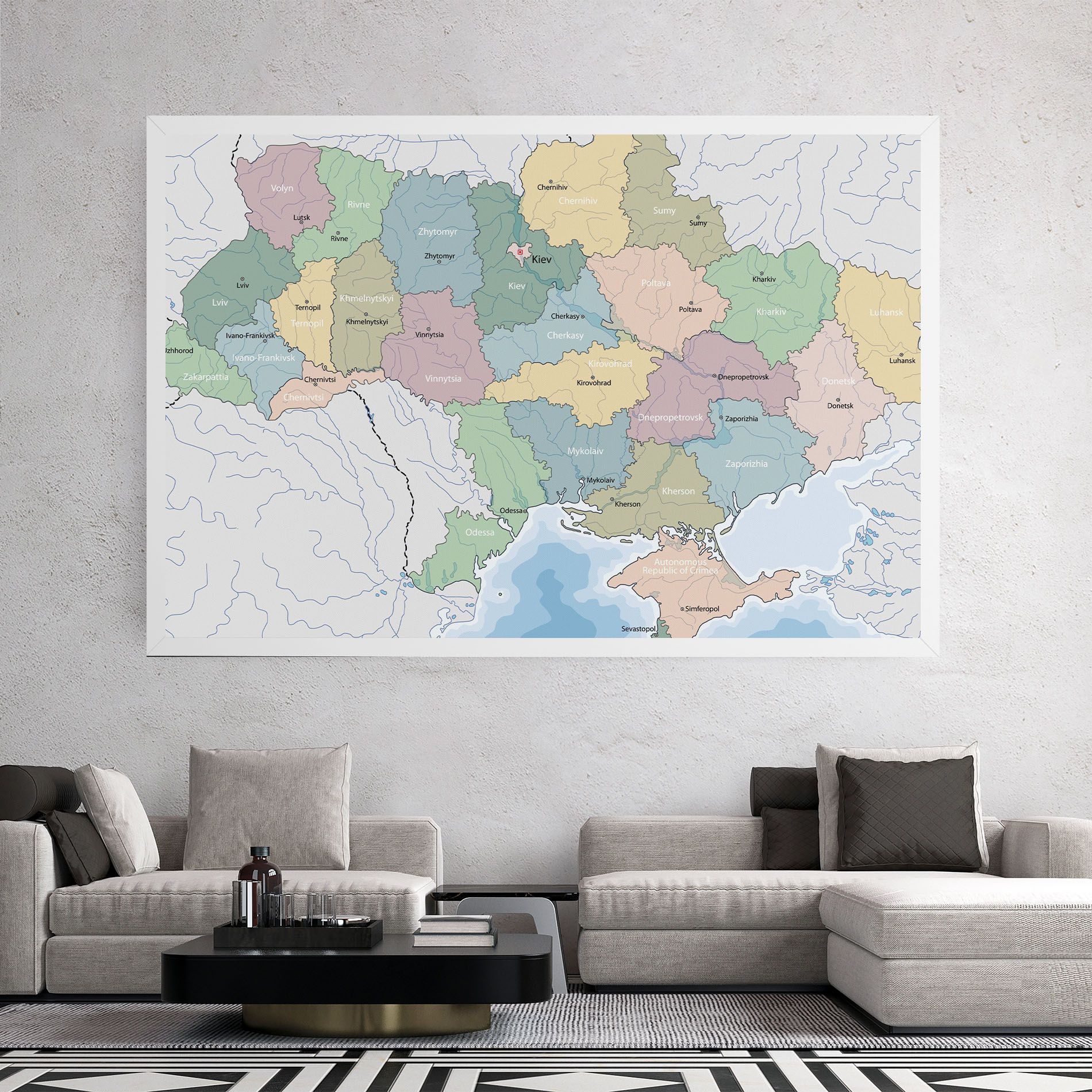 Ukraine Map mockup 2