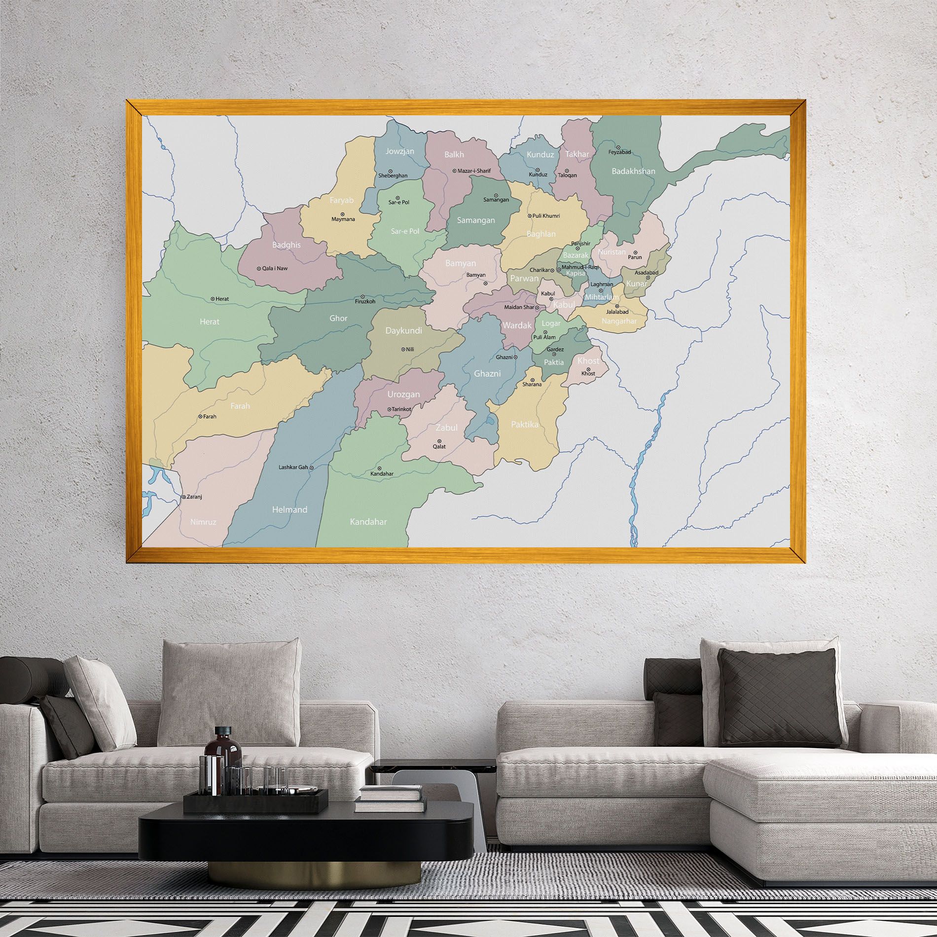 Afghanistan Map mockup 2