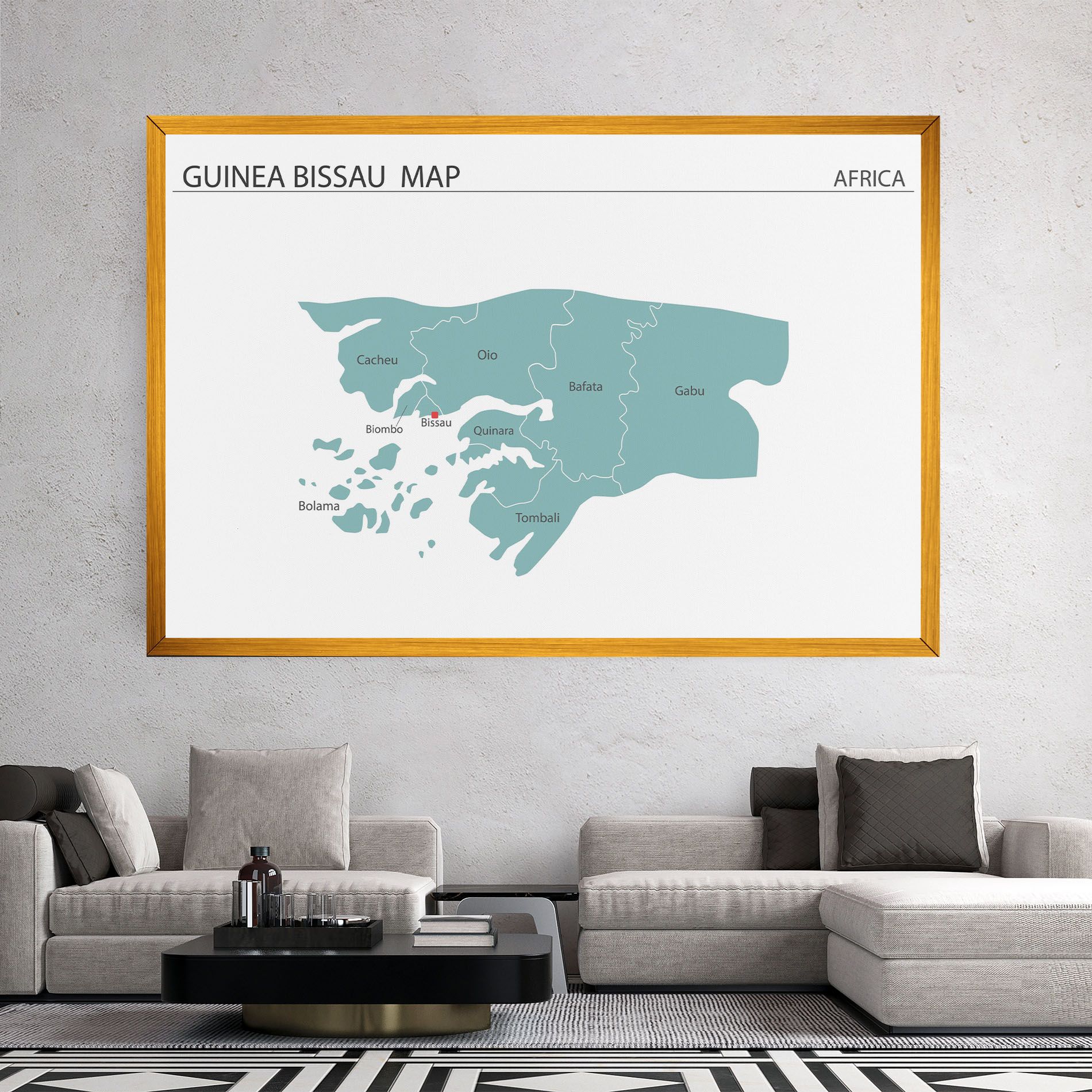 Guinea Bissau Map mockup 2