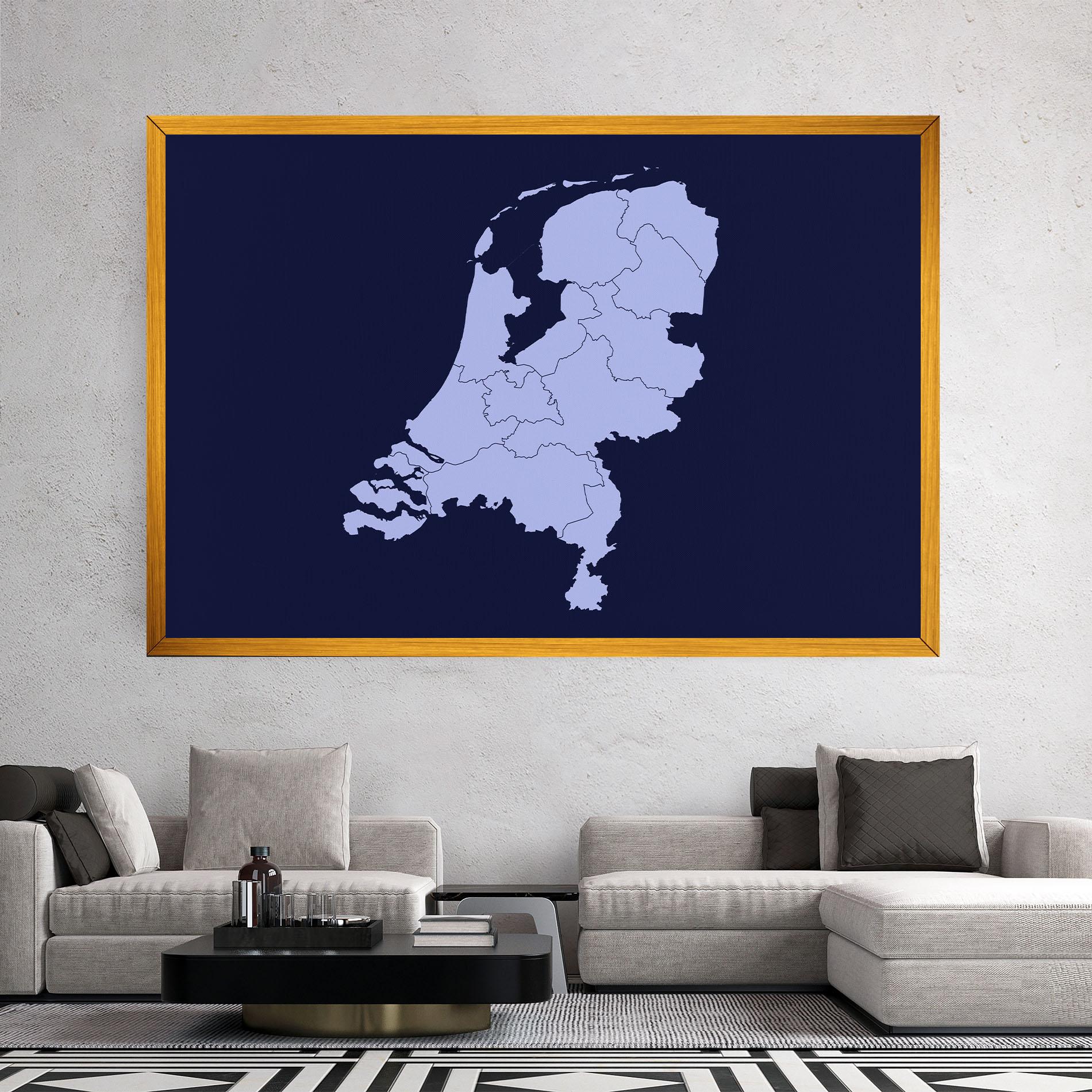 Leinwandbild Netherlands Map mockup 2