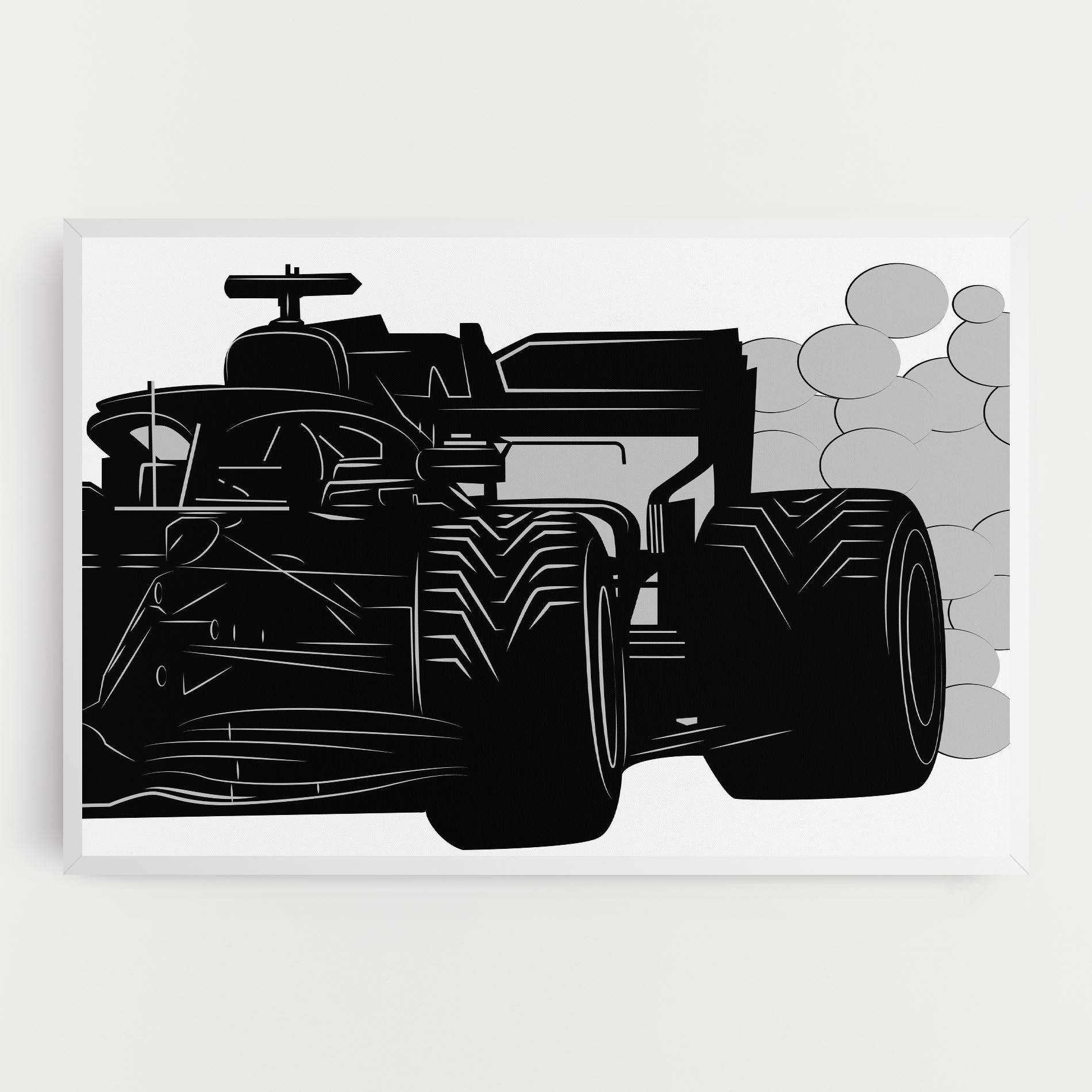 Leinwandbild Car F1 Smoke mockup 0