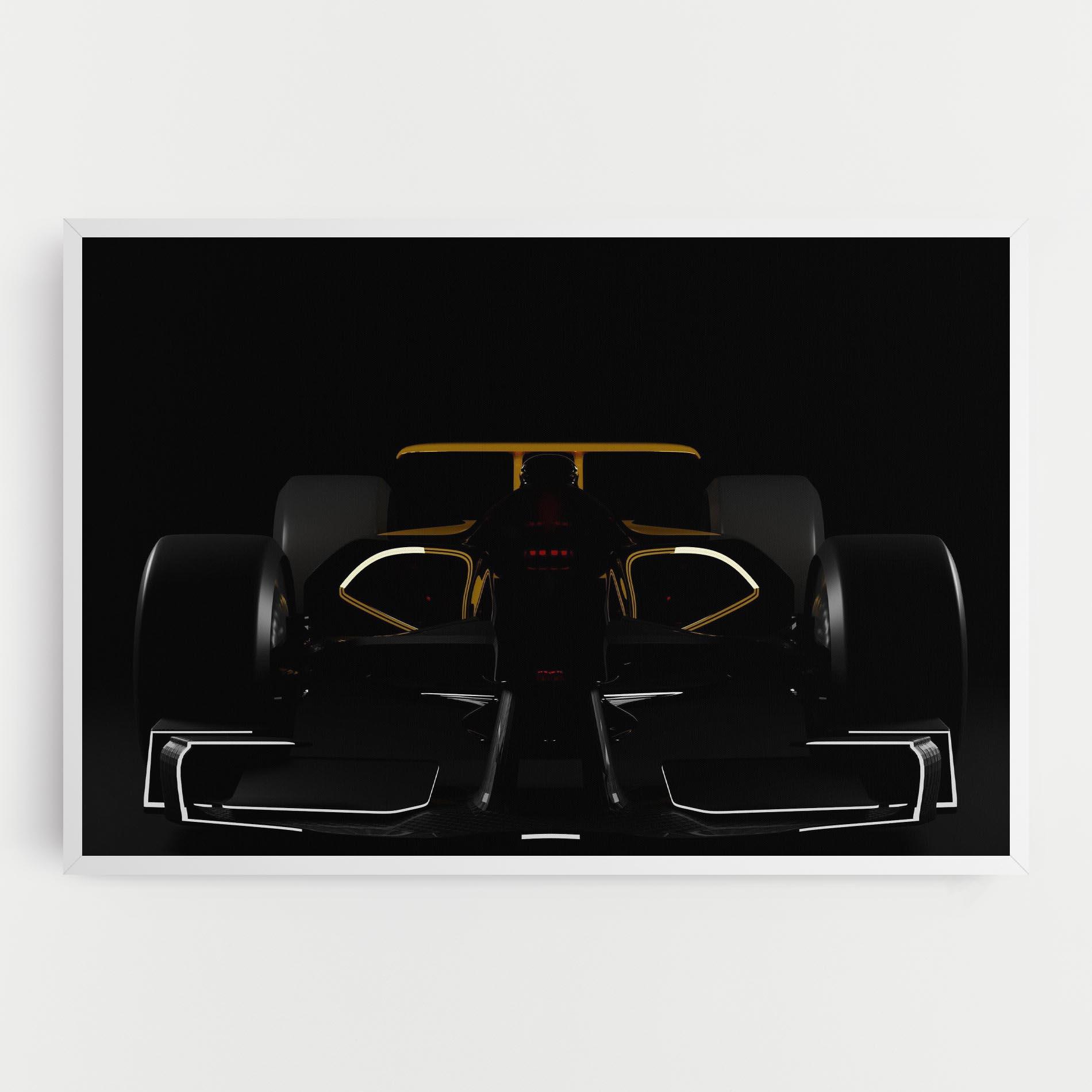 Leinwandbild Dark F1 Car mockup 0