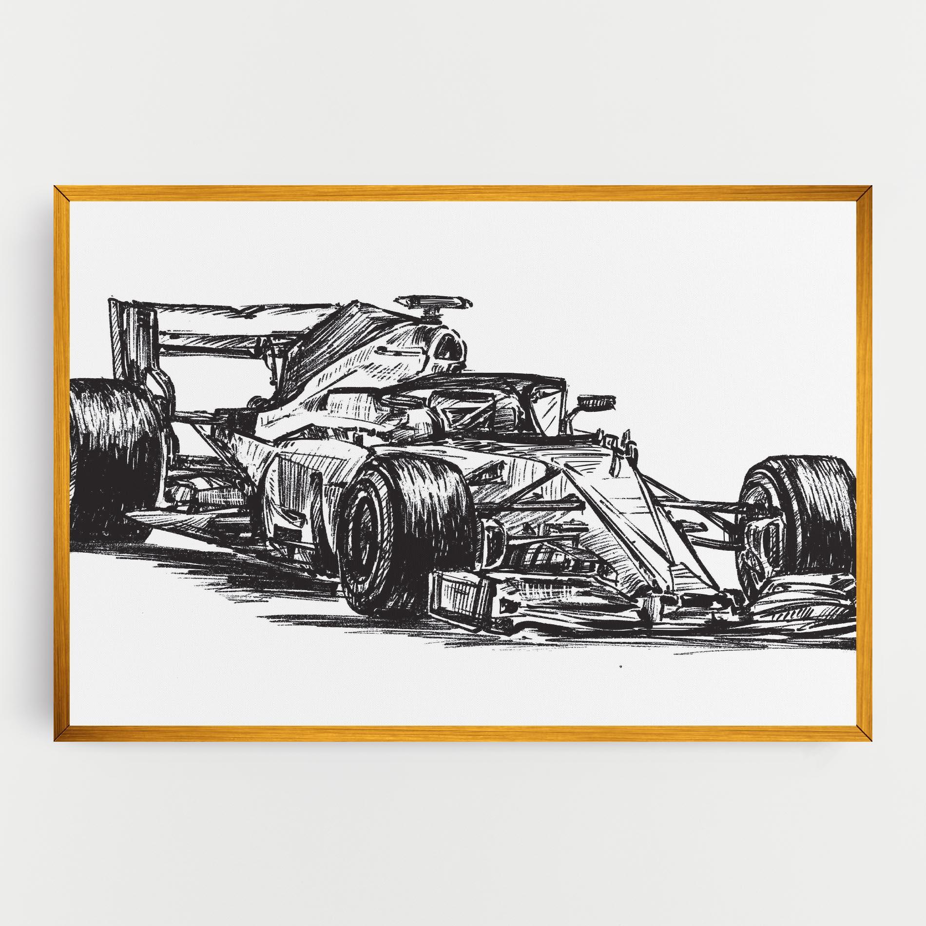 Leinwandbild Black Line F1 mockup 0