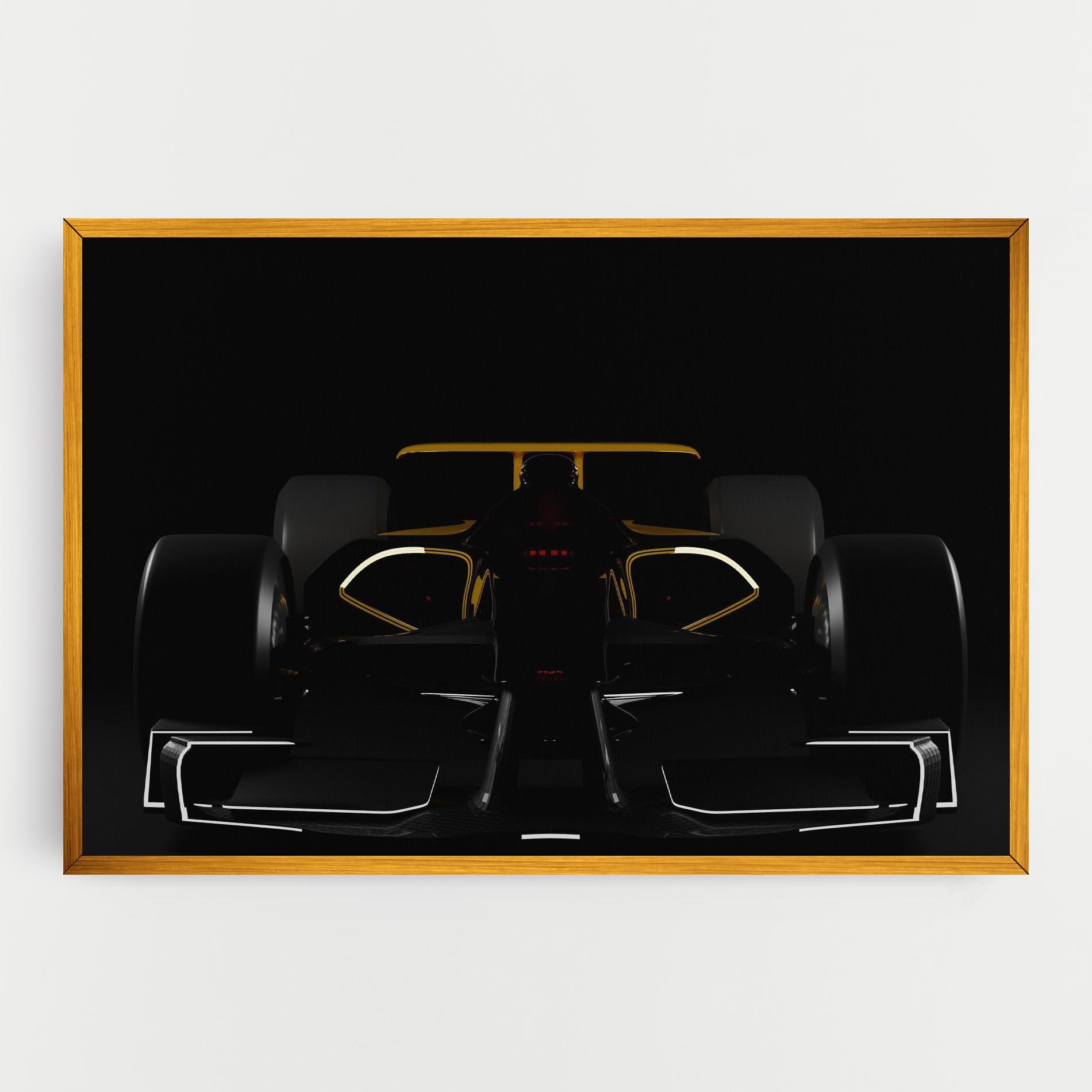 Leinwandbild Dark F1 Car mockup 0