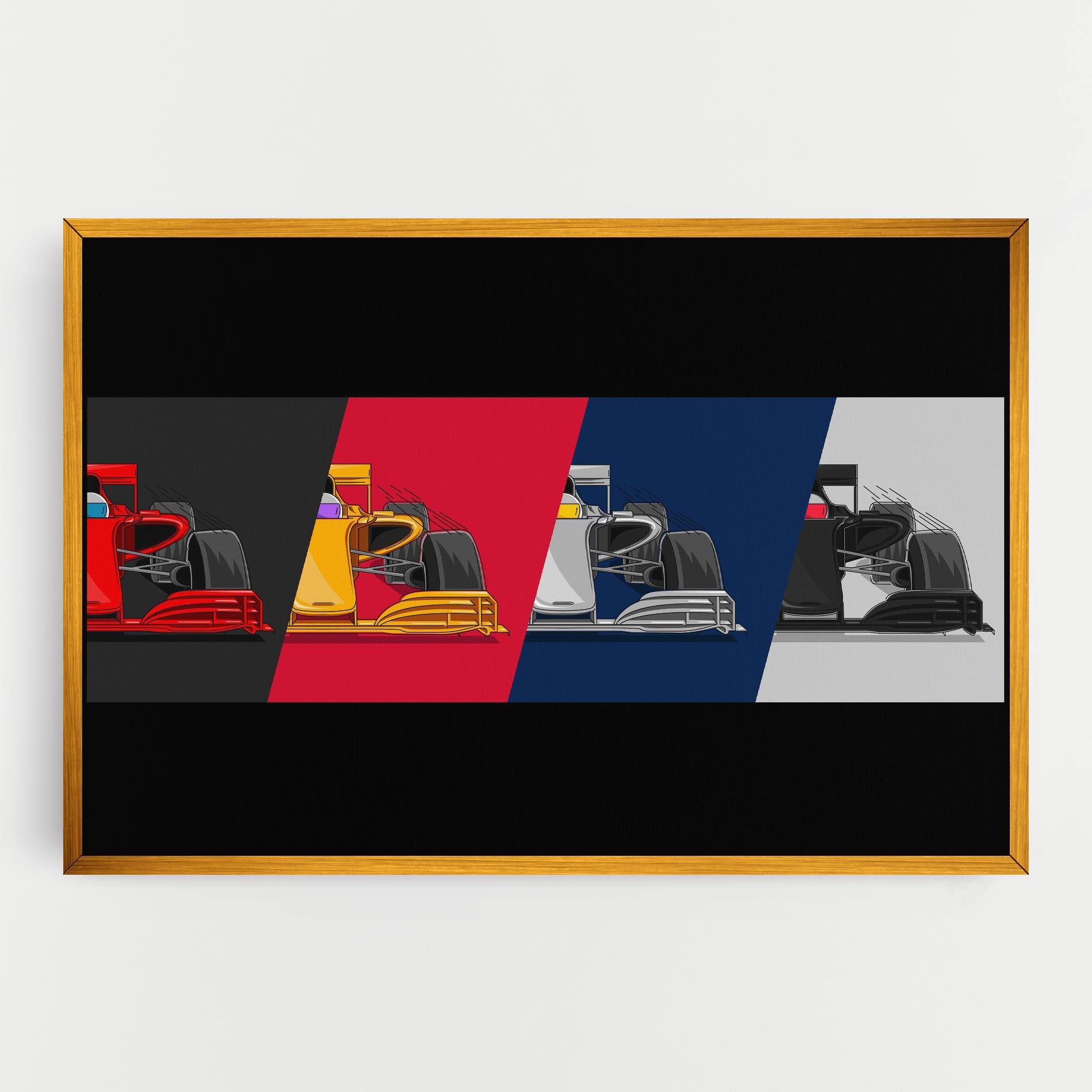Leinwandbild F1 Cars mockup 0