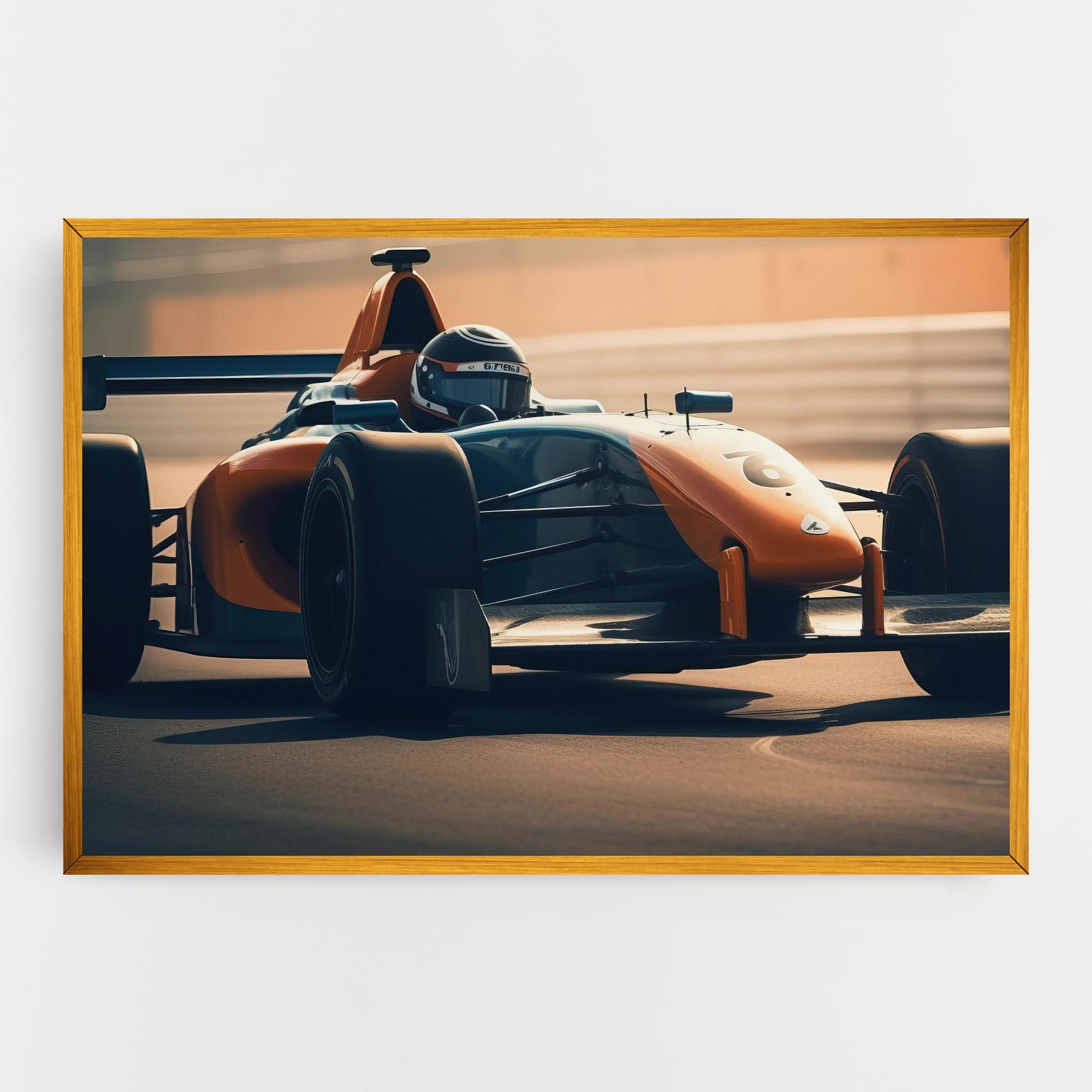 Leinwandbild Orange Black F1 mockup 0