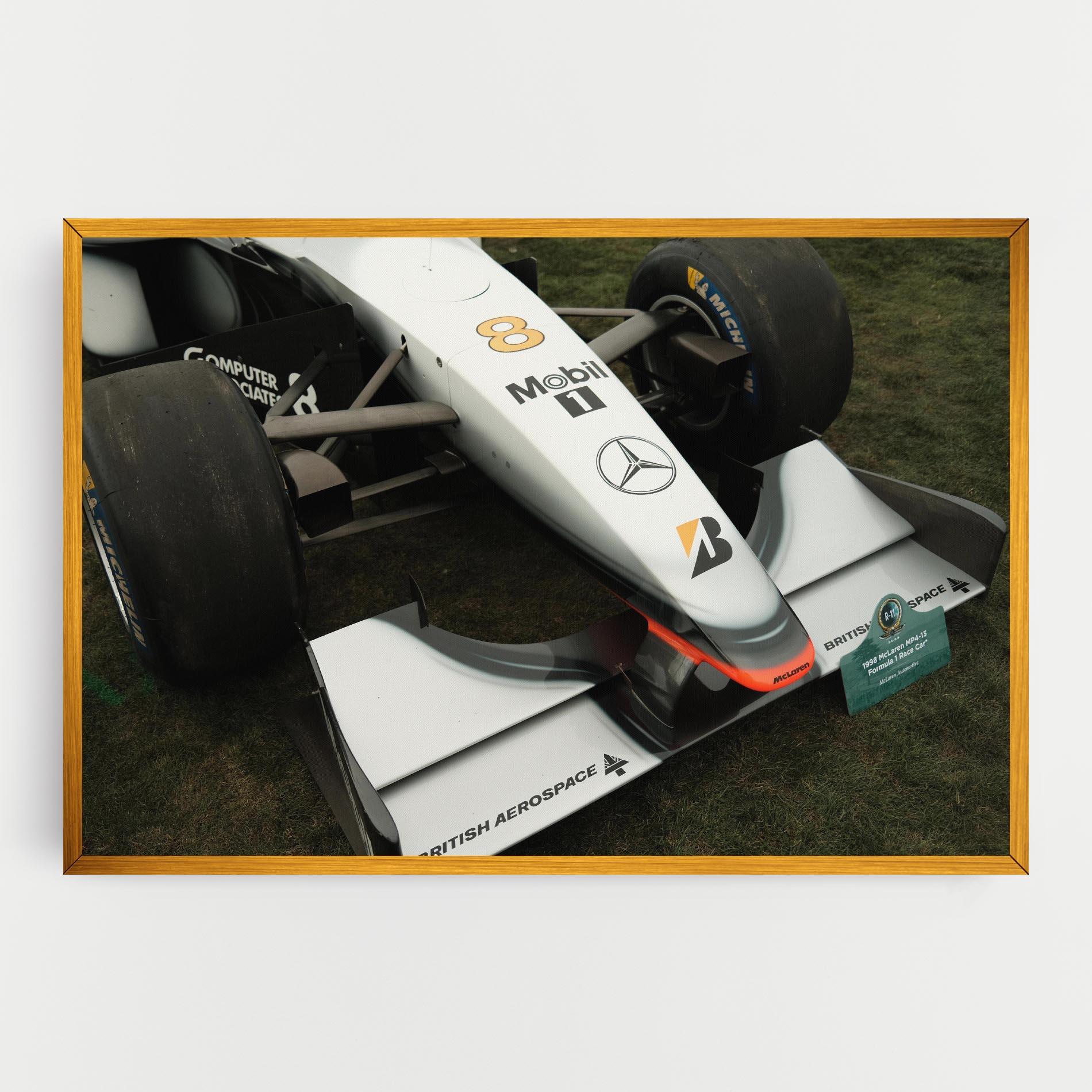 Leinwandbild White F1 Car mockup 0