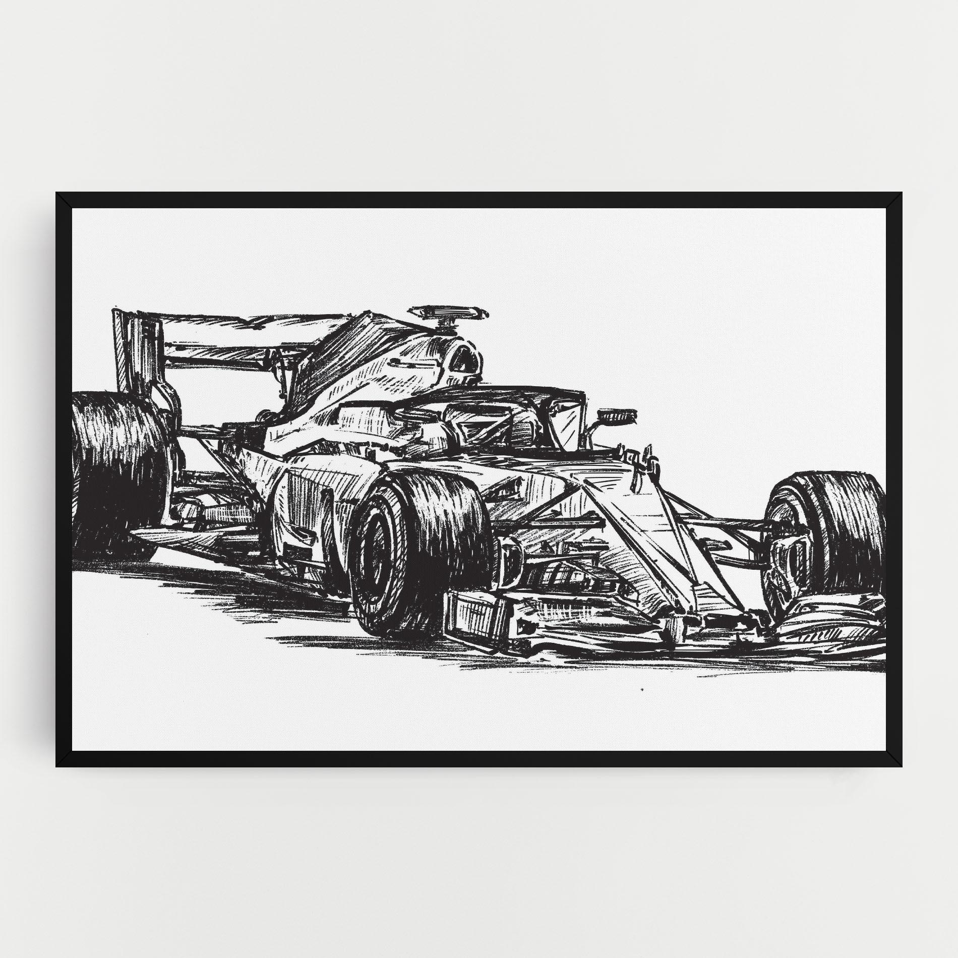 Leinwandbild Black Line F1 mockup 0