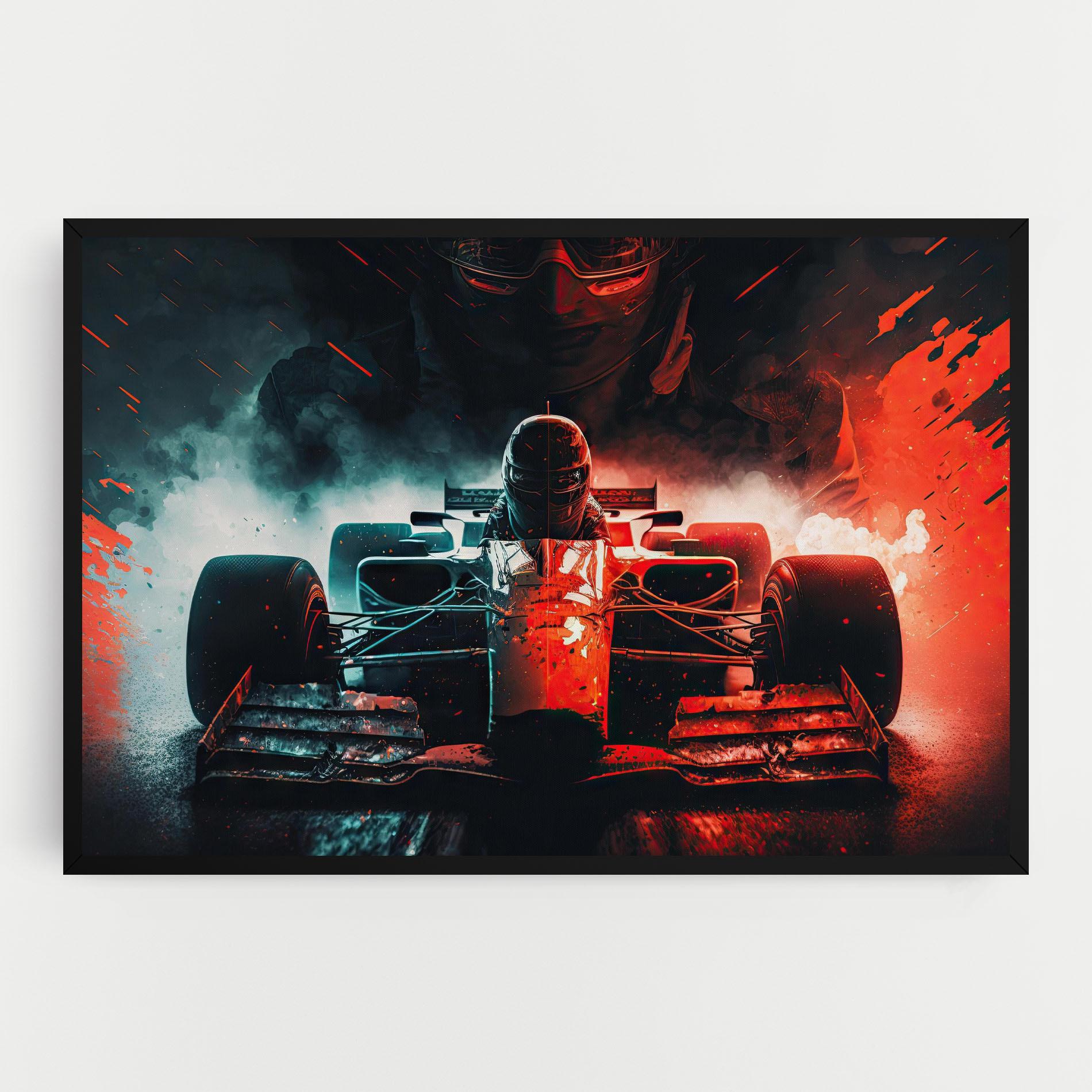 Leinwandbild Blue Red F1 mockup 0