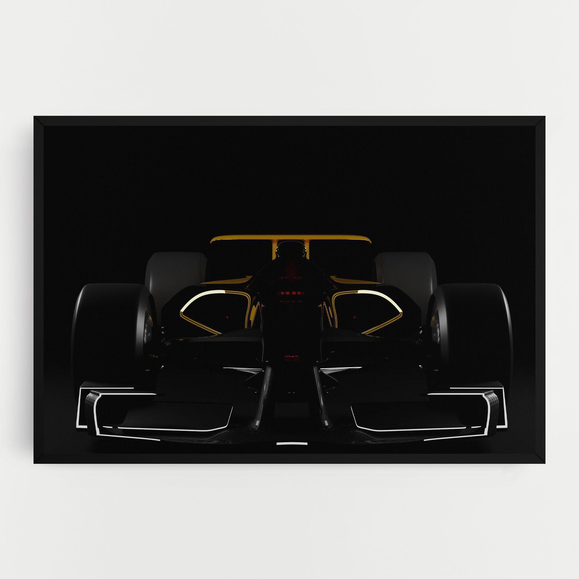 Leinwandbild Dark F1 Car mockup 0