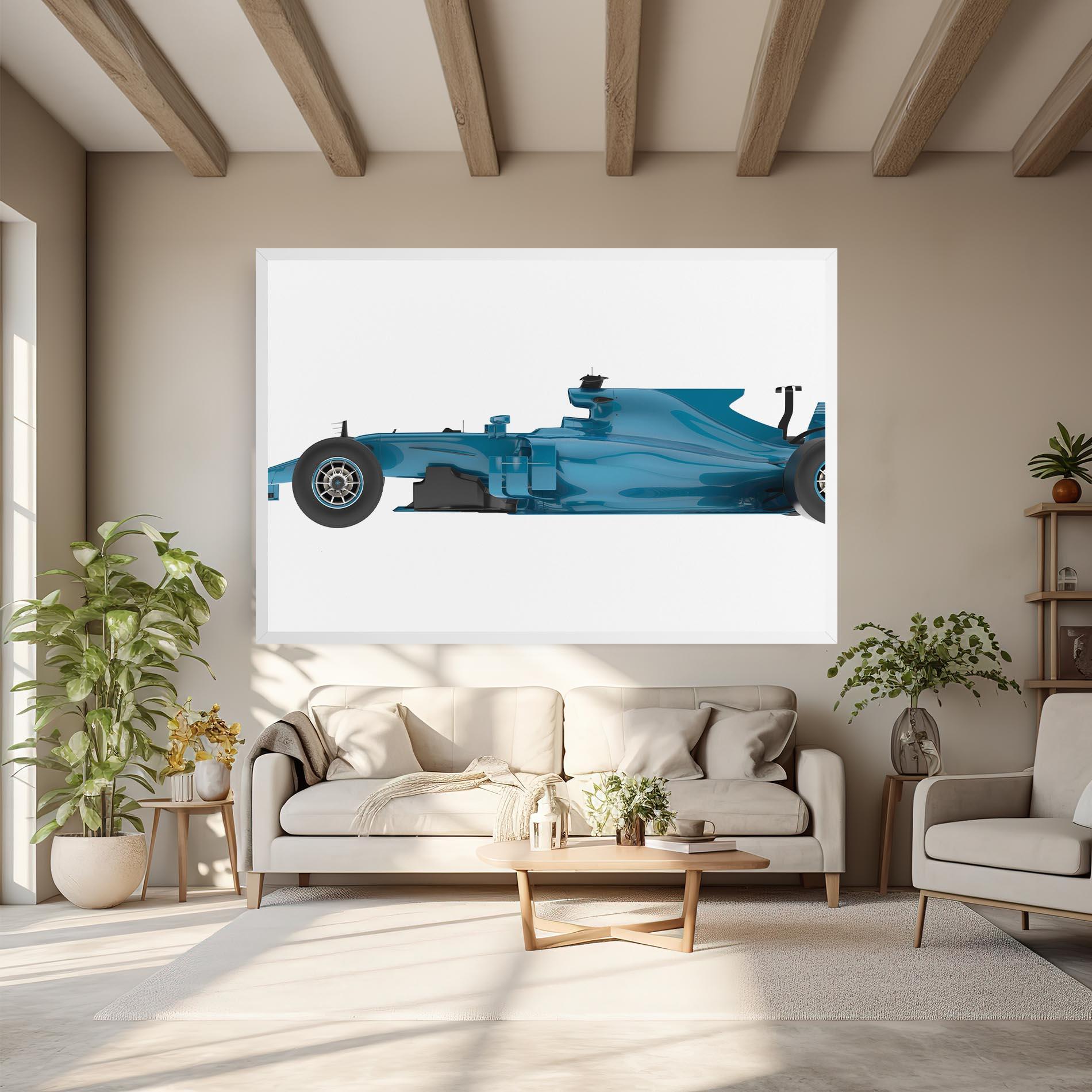 Leinwandbild Blue F1 Toy mockup 6