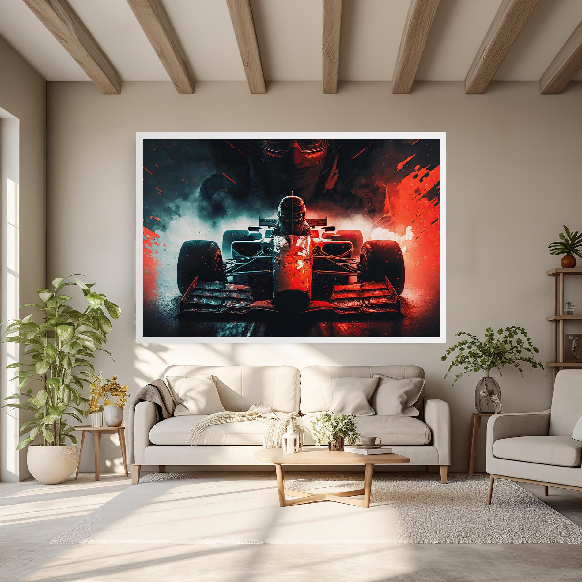 Leinwandbild Blue Red F1 mockup 6