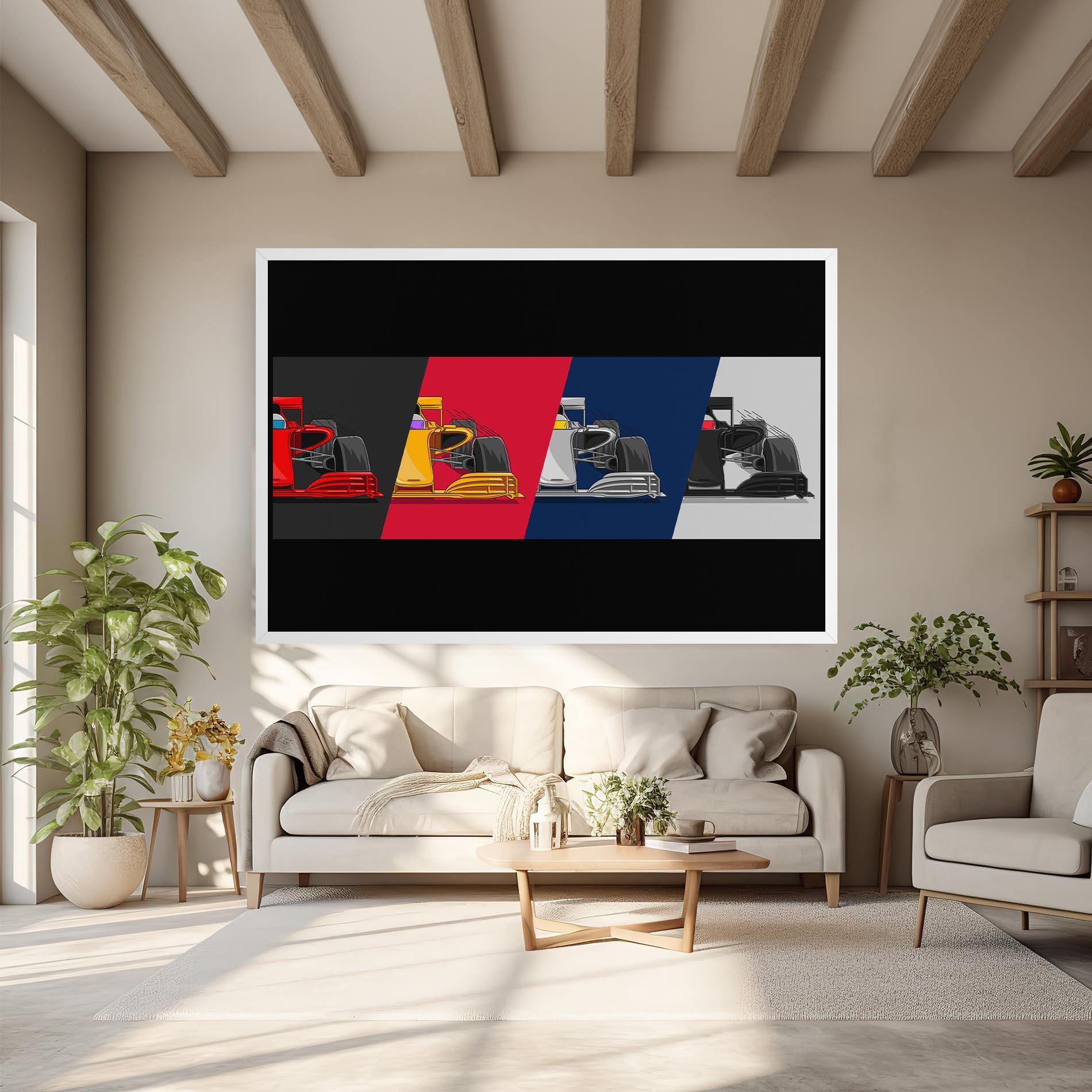 Leinwandbild F1 Cars mockup 6