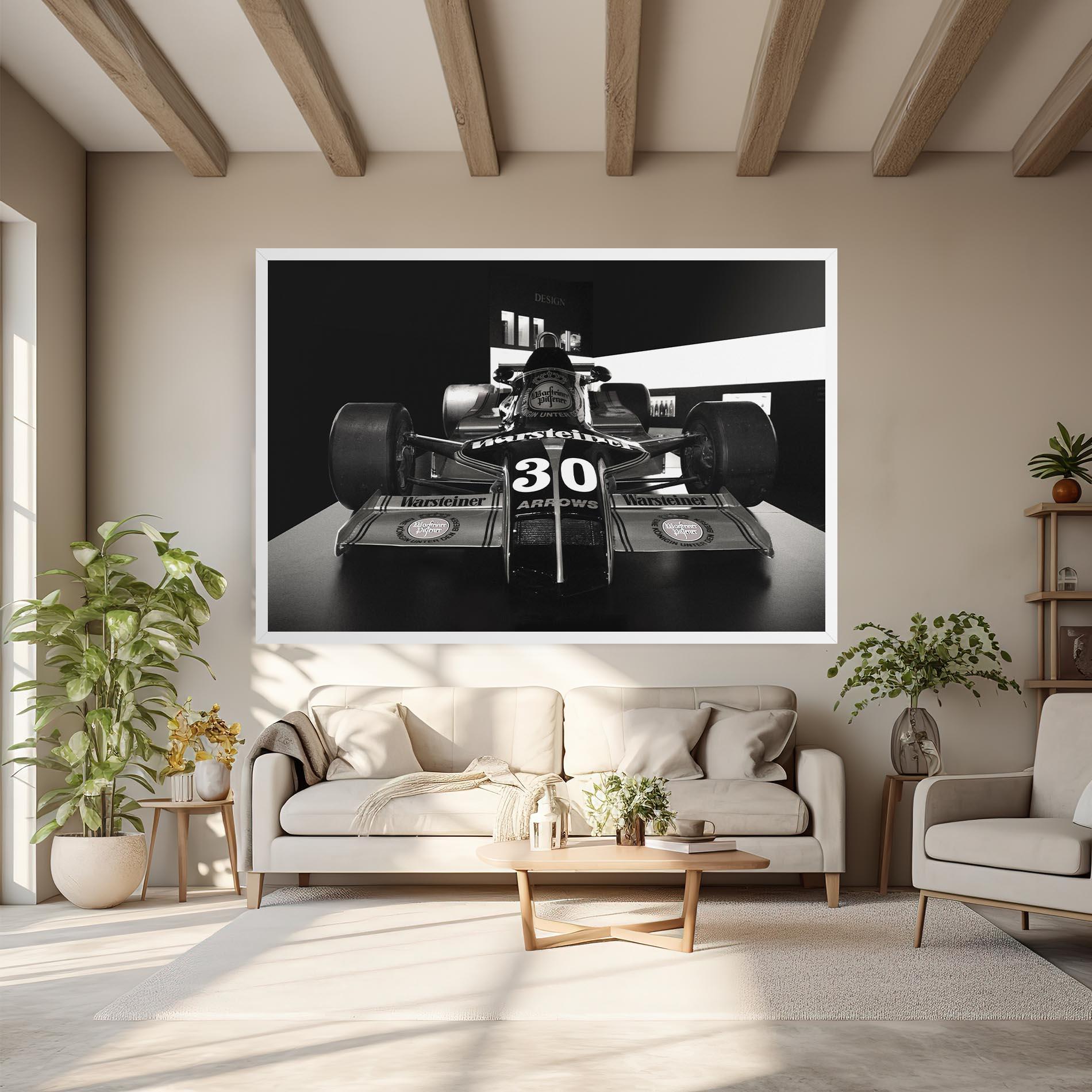 Leinwandbild Formula 1 Car Grey mockup 6