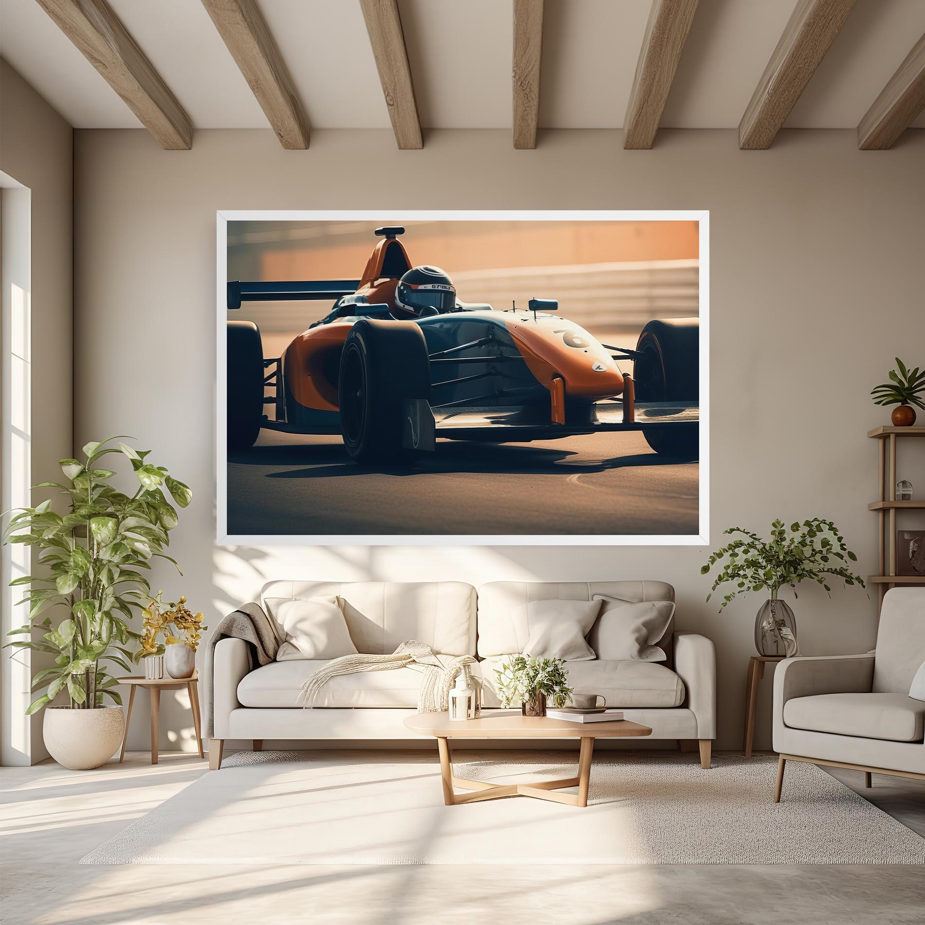 Leinwandbild Orange Black F1 mockup 6