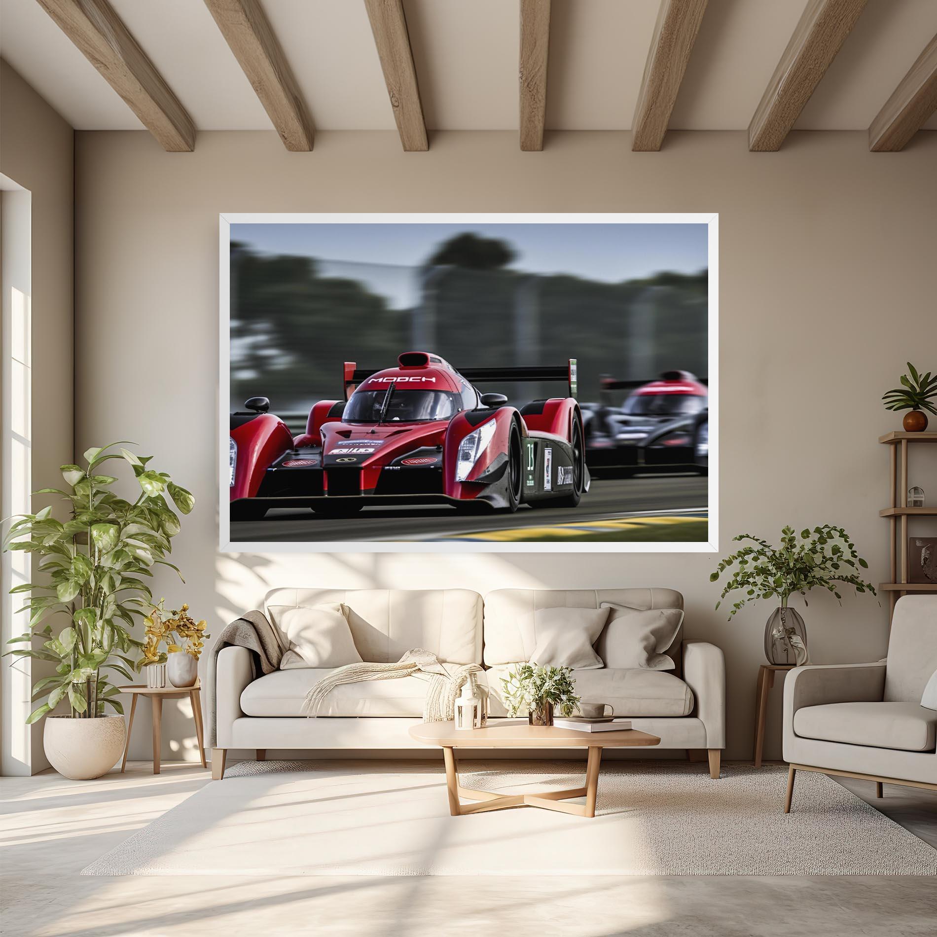Leinwandbild Red Racing Cars mockup 6