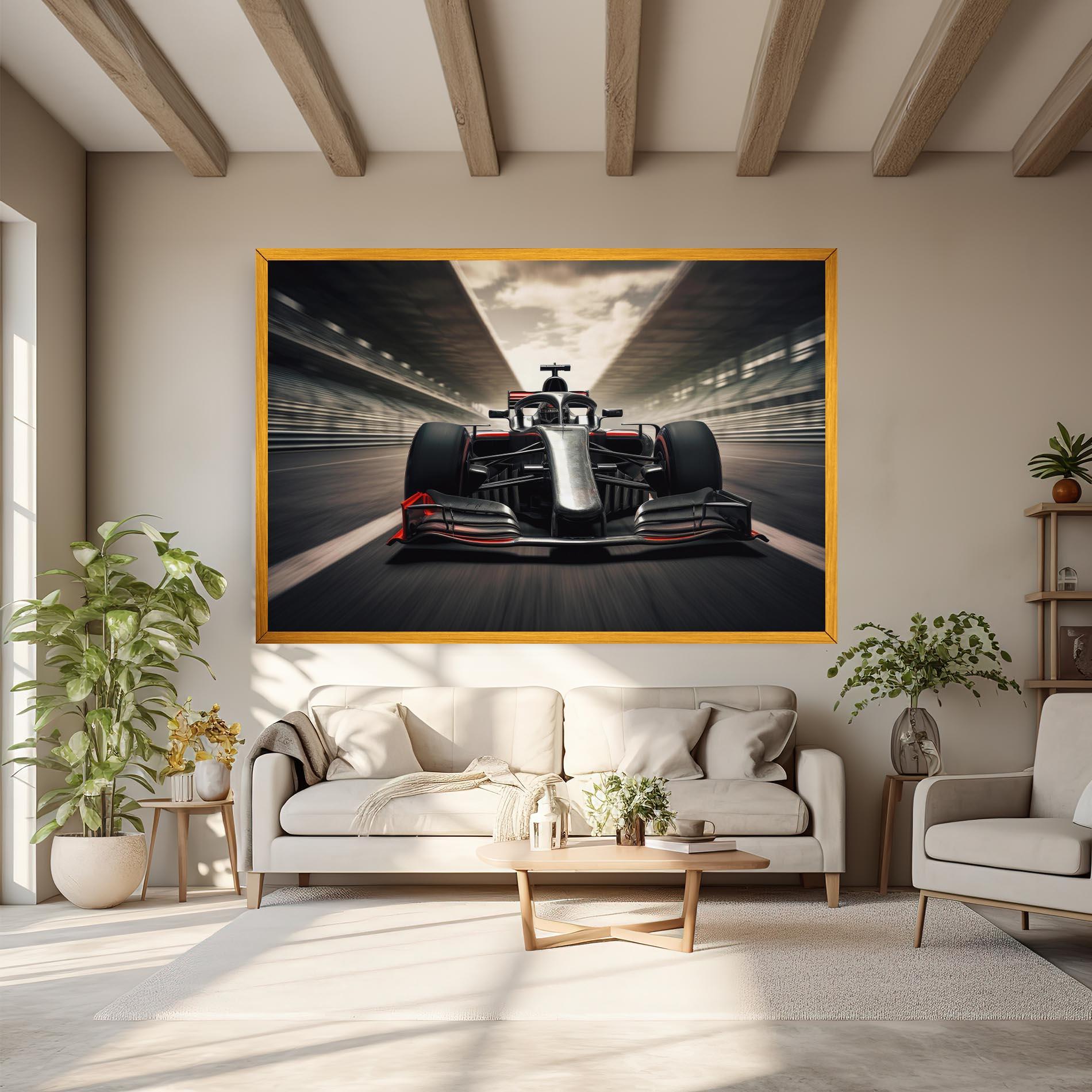 Leinwandbild Black Red F1 mockup 6
