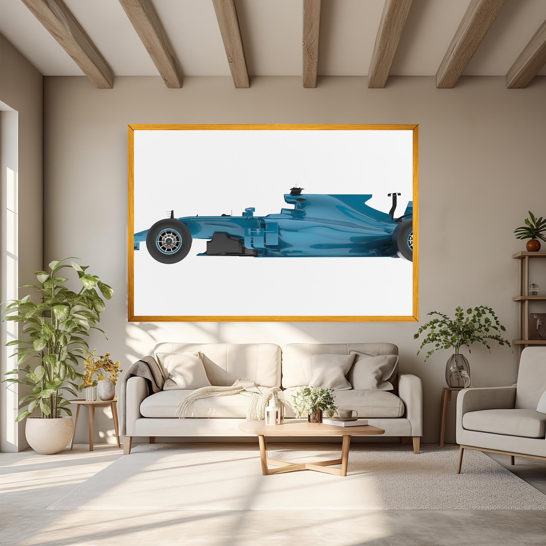 Leinwandbild Blue F1 Toy mockup 6