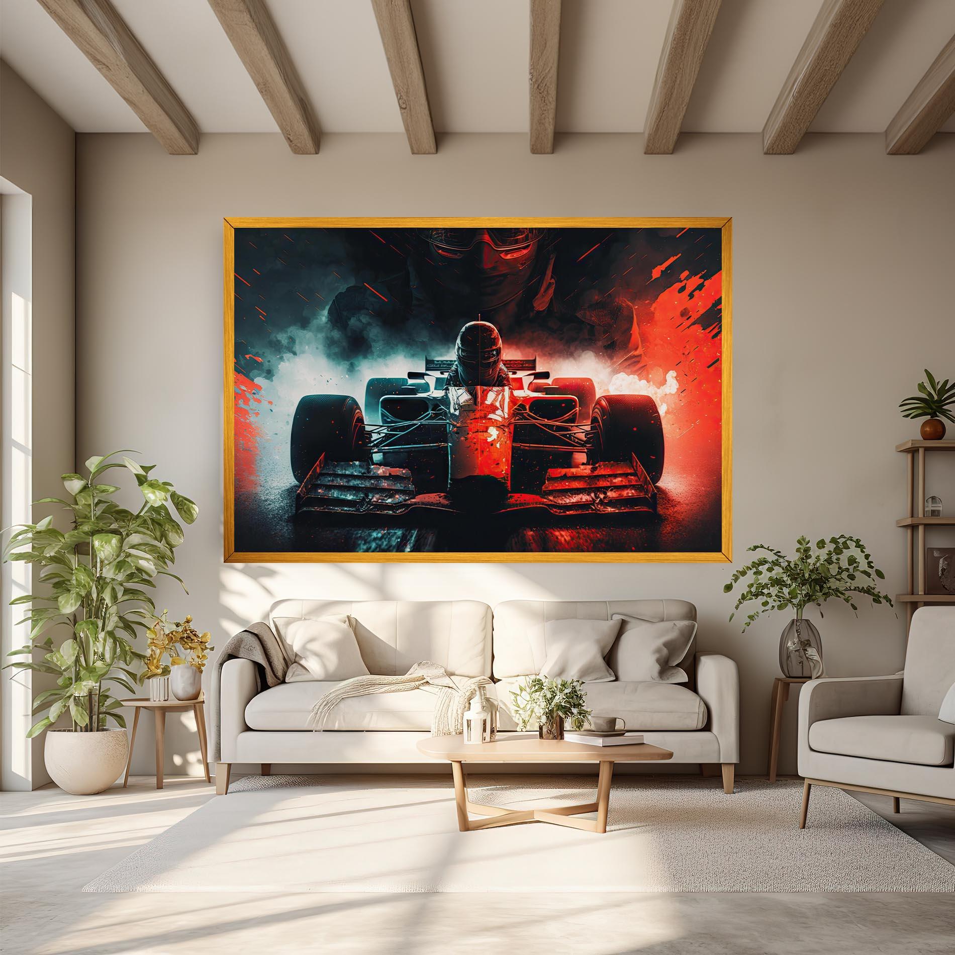Leinwandbild Blue Red F1 mockup 6