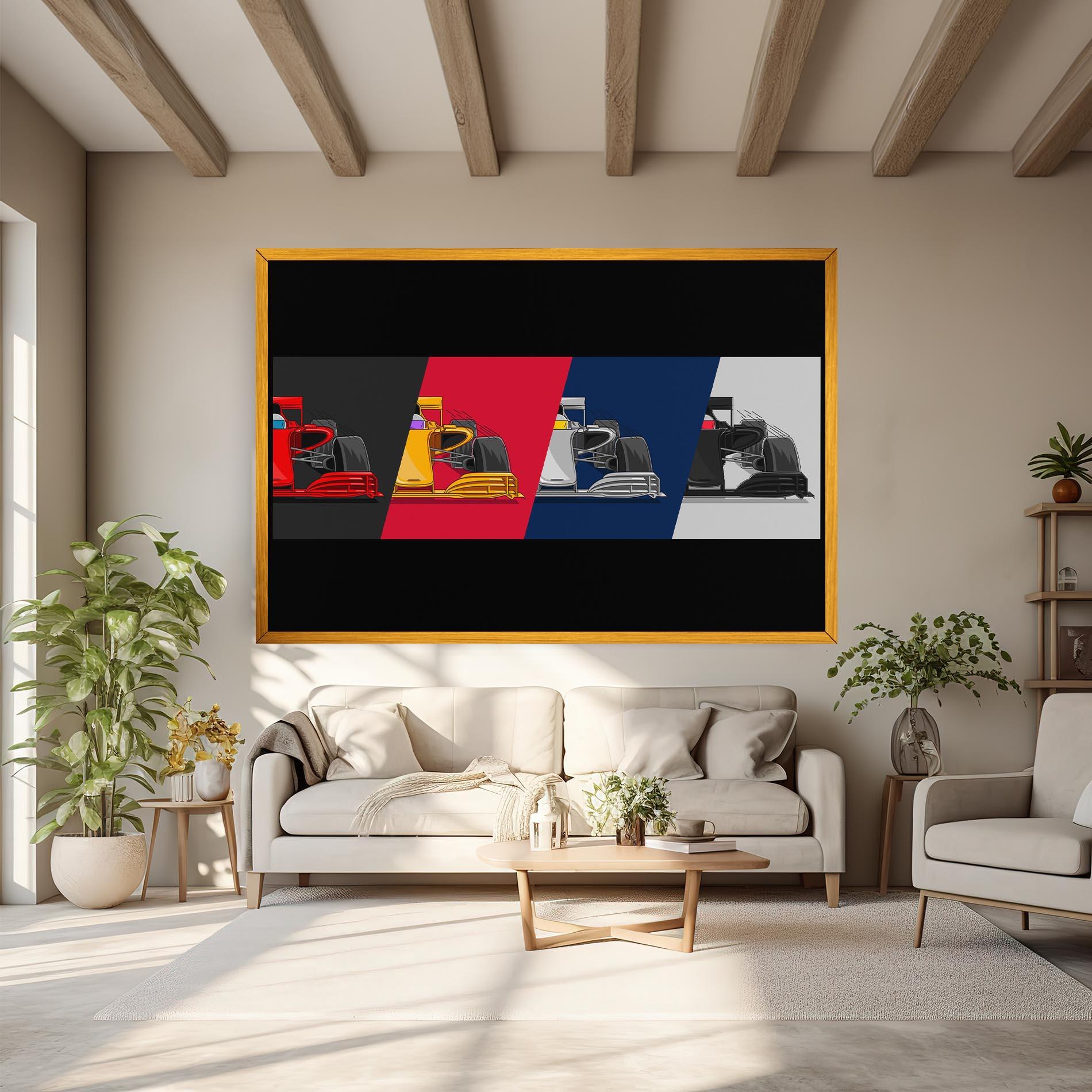 Leinwandbild F1 Cars mockup 6