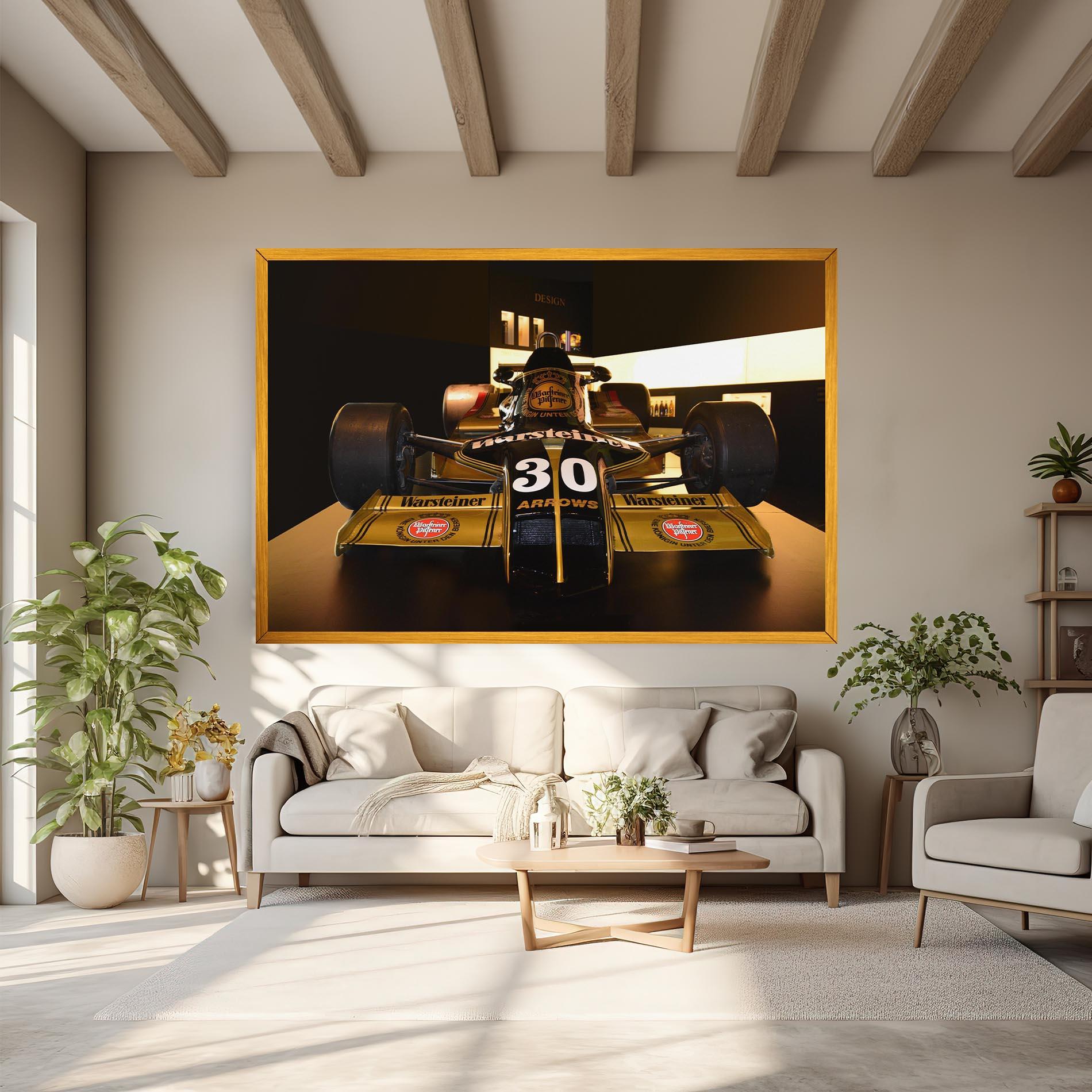 Leinwandbild Formula 1 Car Color mockup 6