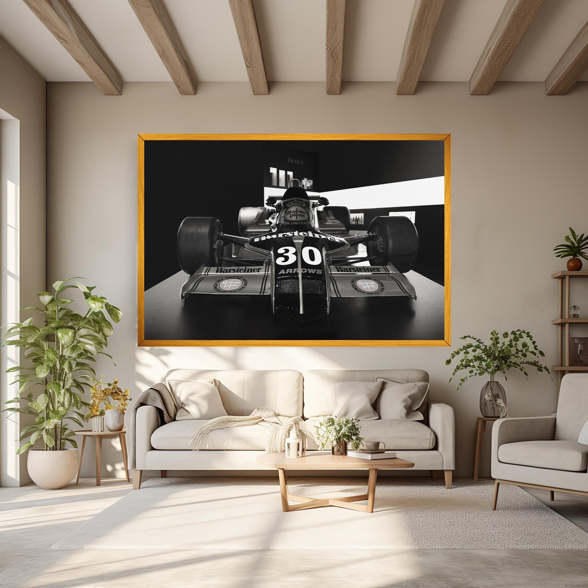 Leinwandbild Formula 1 Car Grey mockup 6