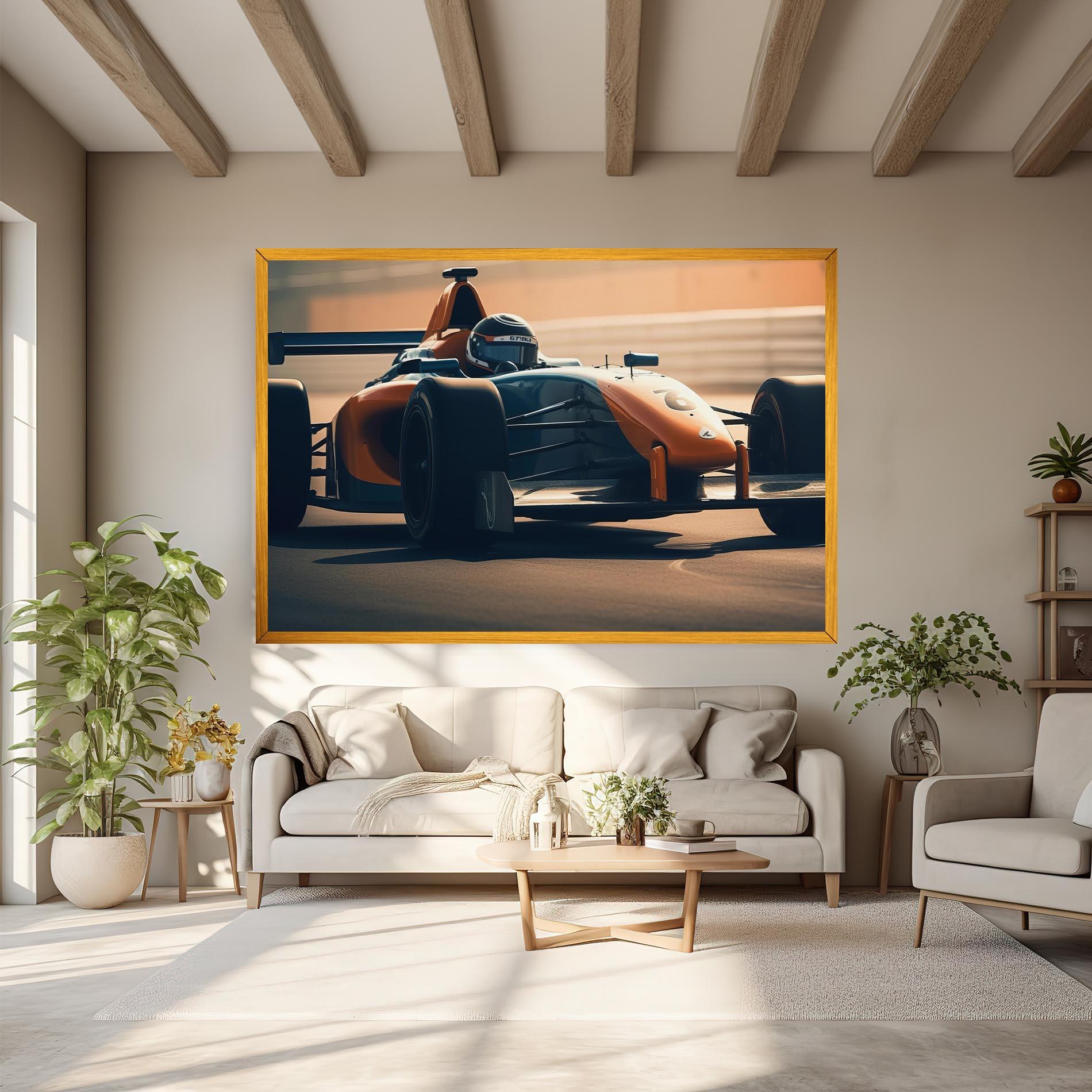 Leinwandbild Orange Black F1 mockup 6