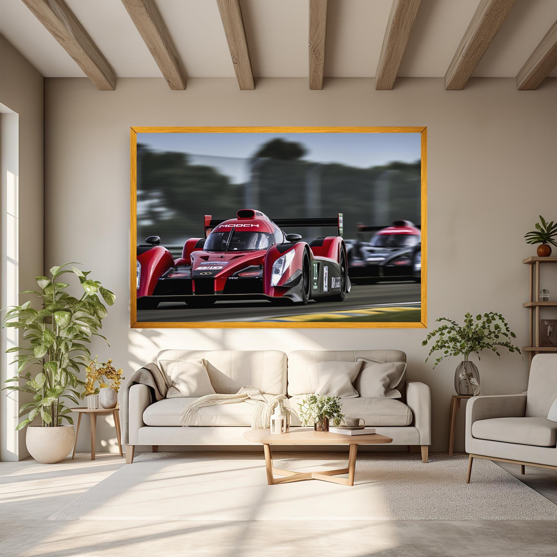 Leinwandbild Red Racing Cars mockup 6