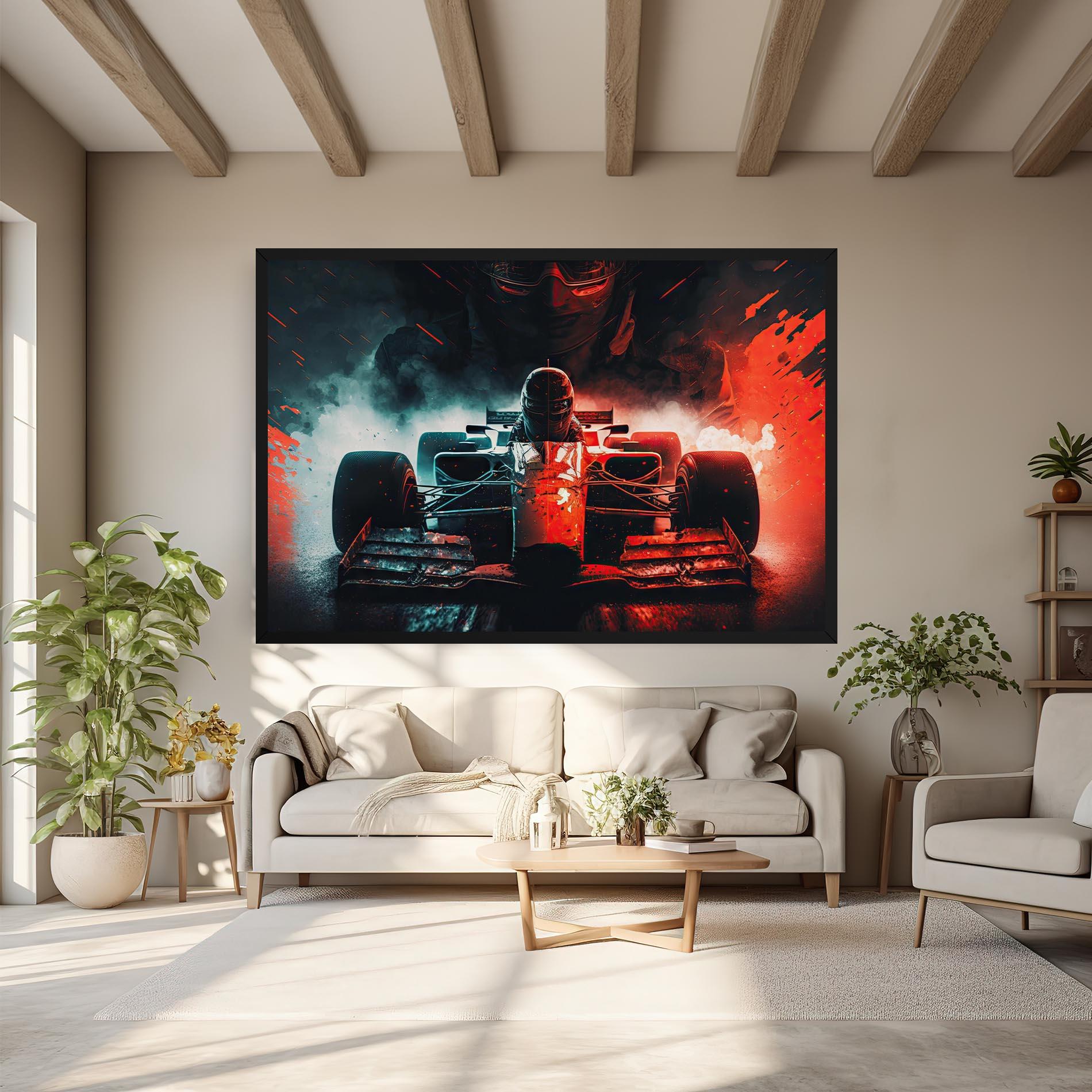 Leinwandbild Blue Red F1 mockup 6