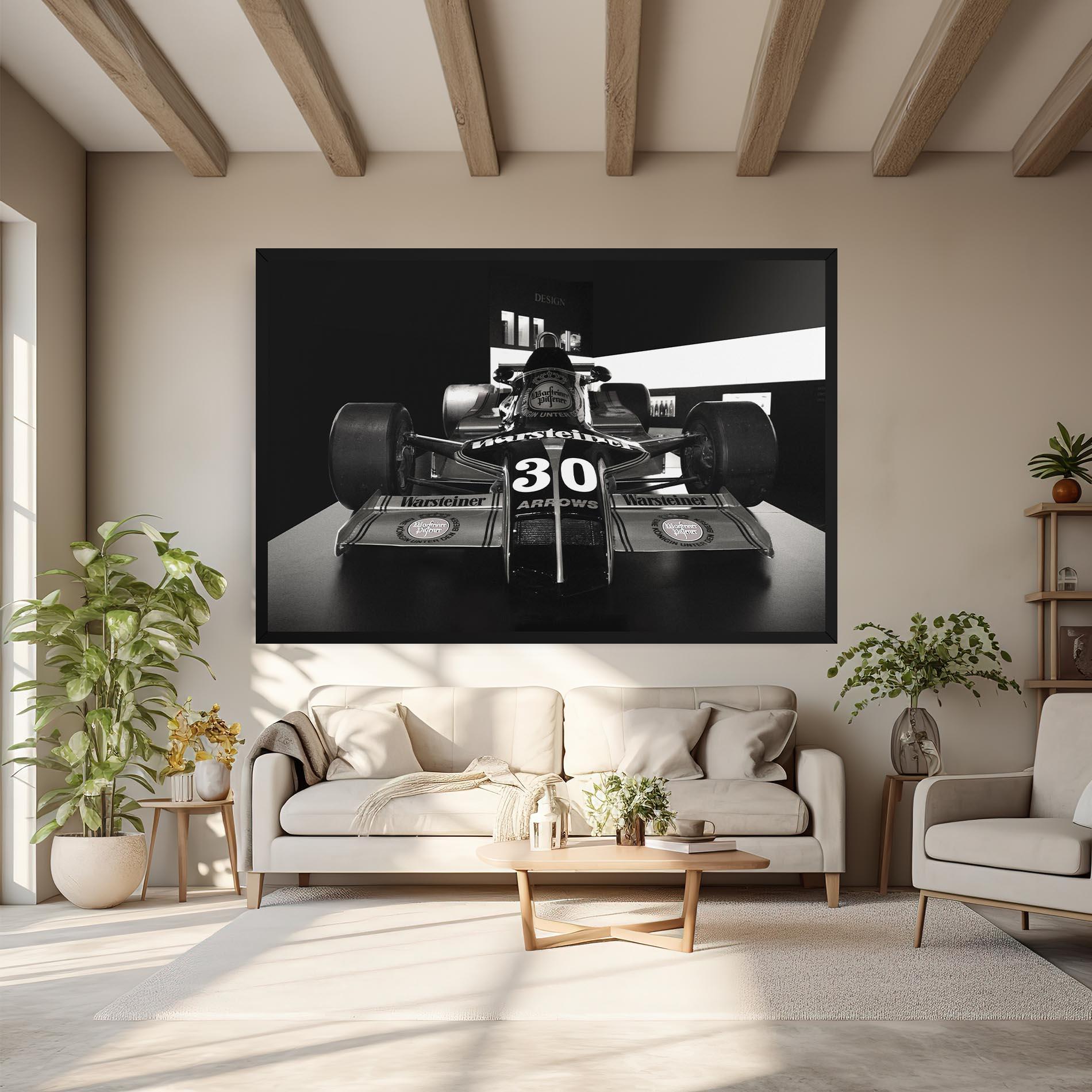 Leinwandbild Formula 1 Car Grey mockup 6