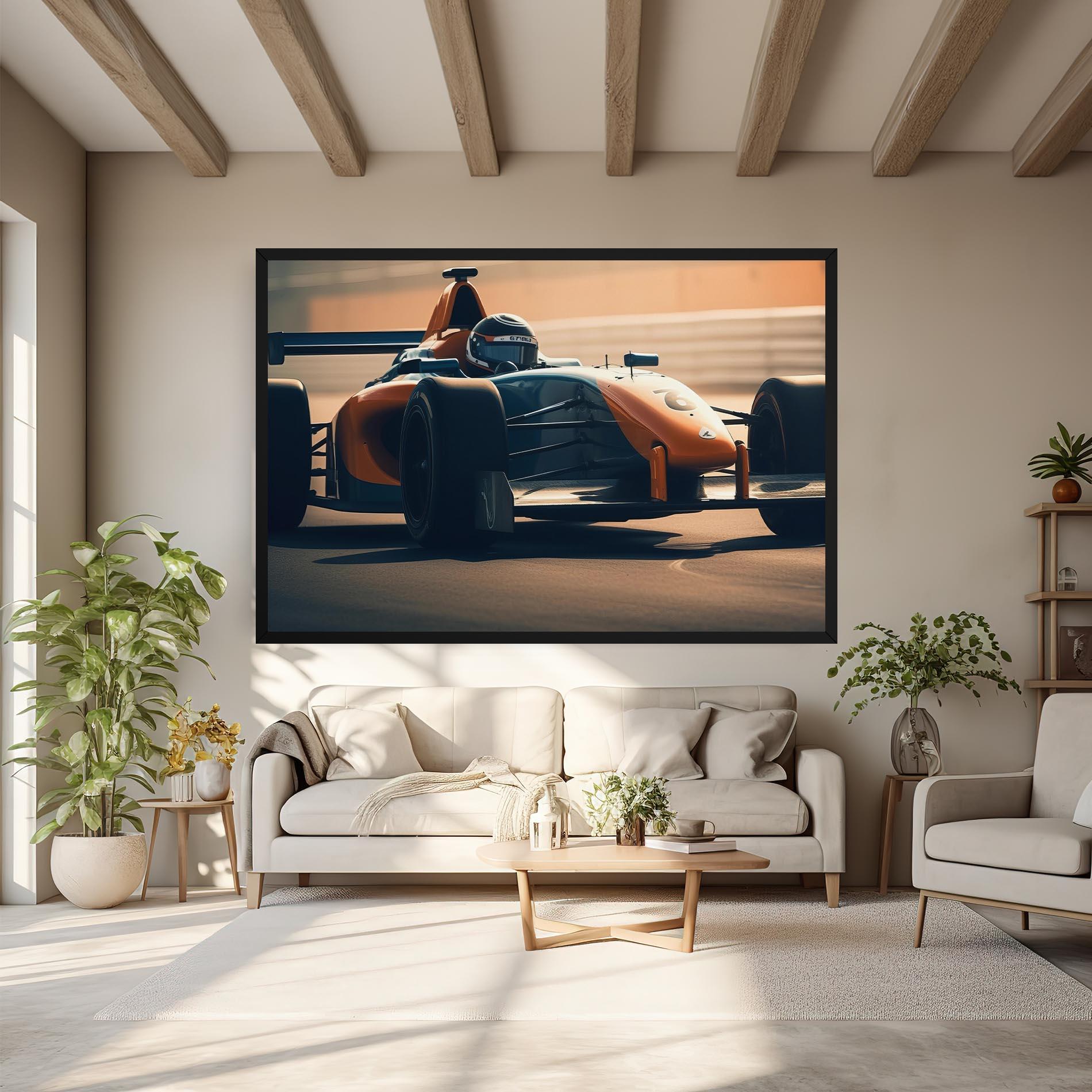 Leinwandbild Orange Black F1 mockup 6