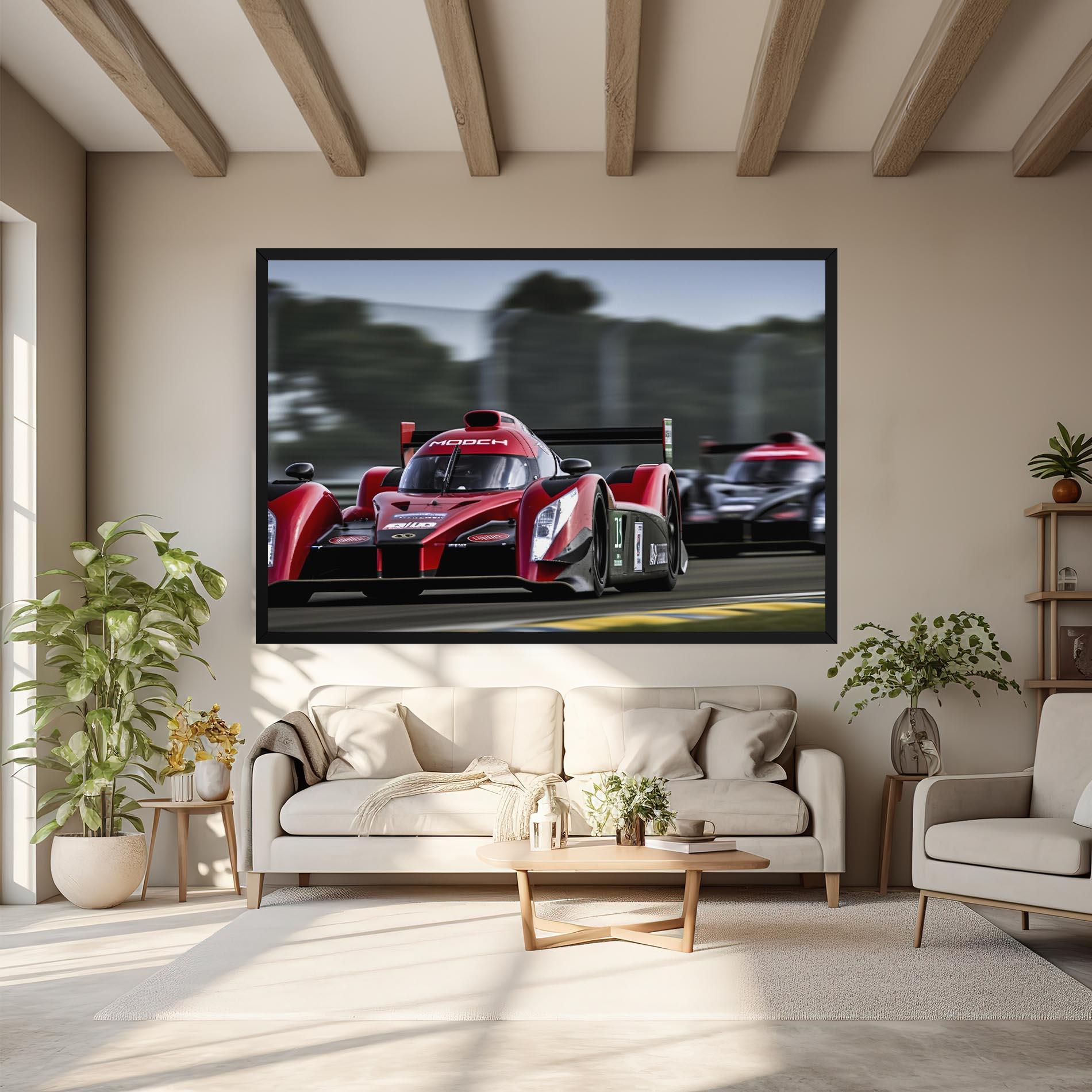 Leinwandbild Red Racing Cars mockup 6