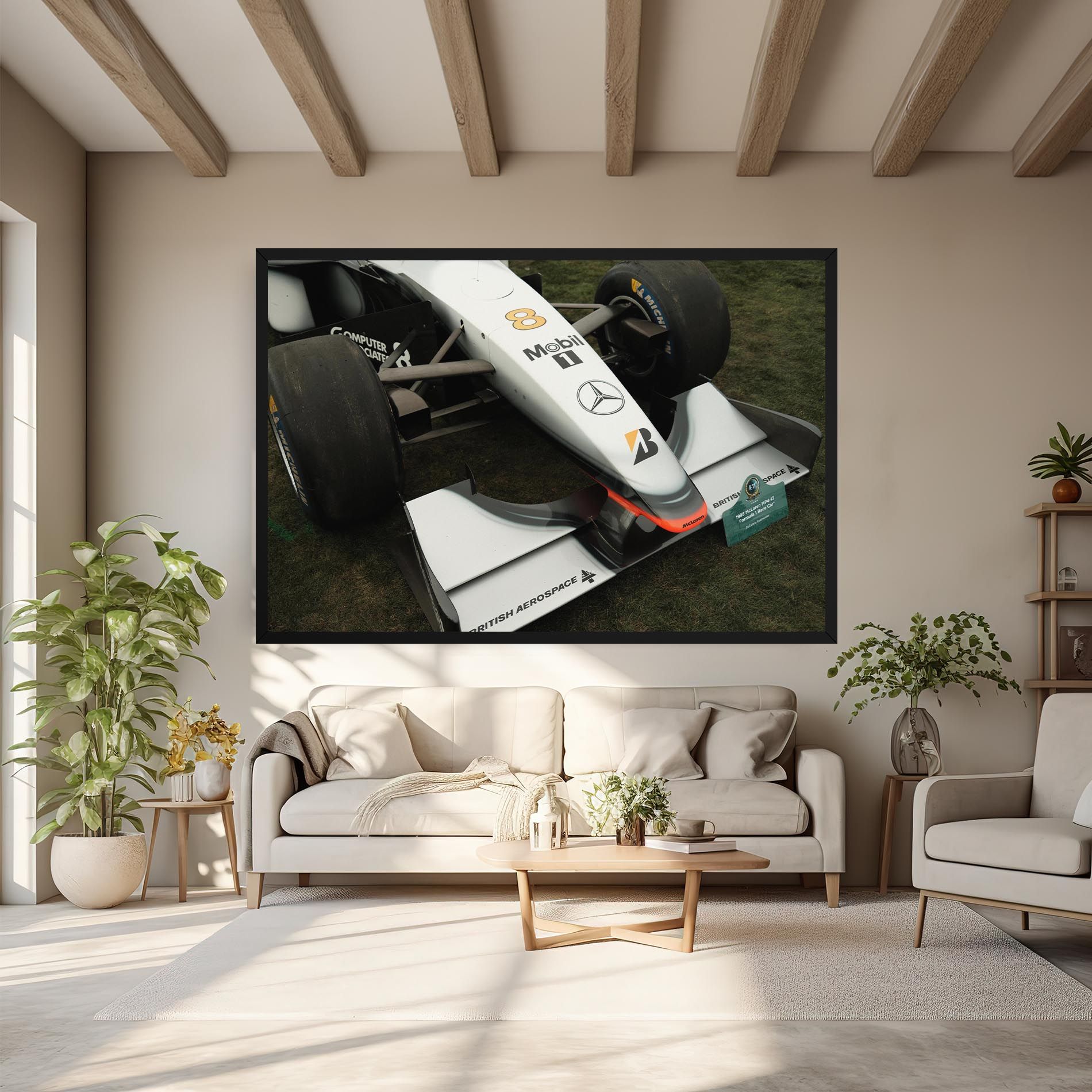 White F1 Car mockup 6